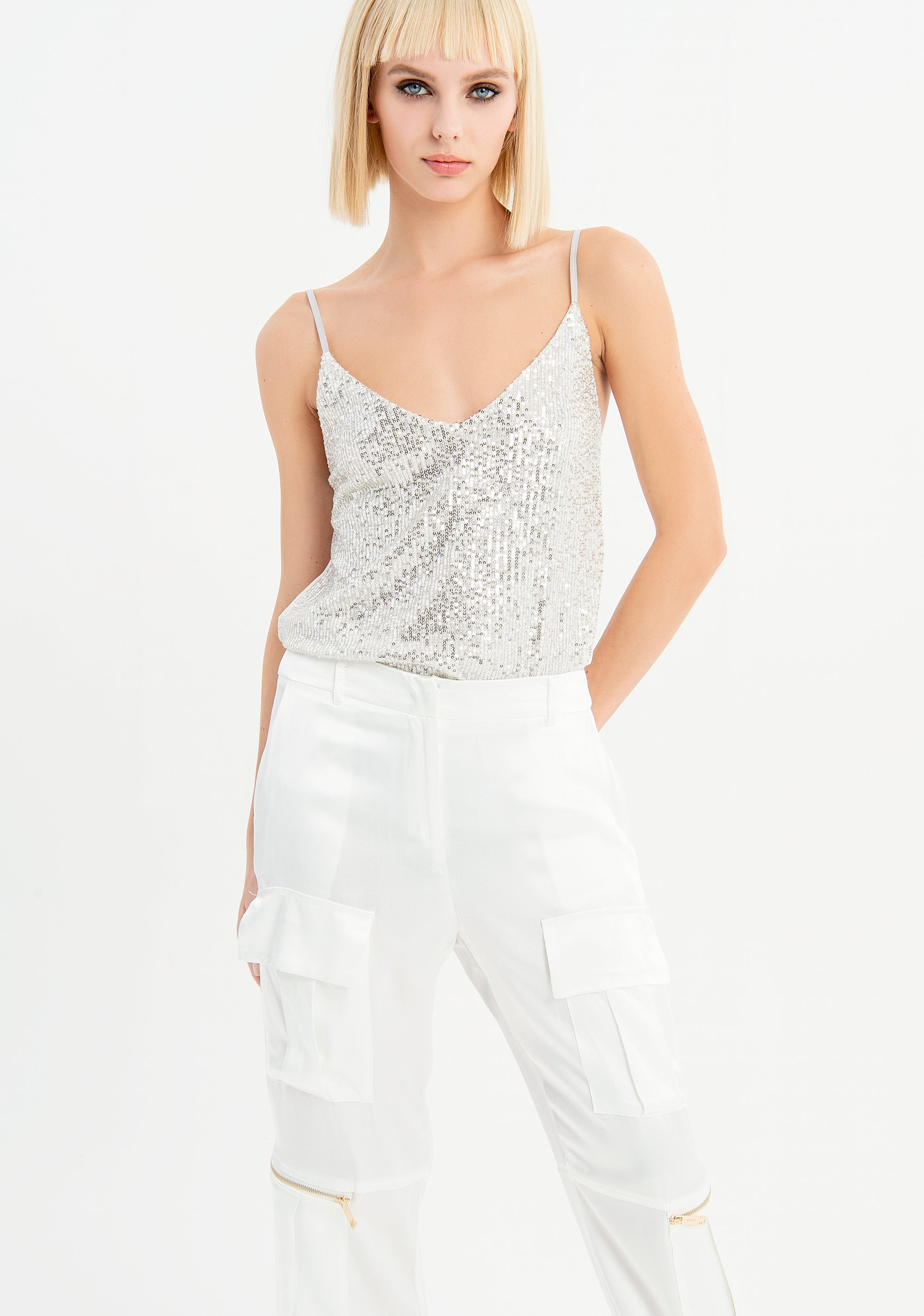 Pantalone cargo con tasconi laterali