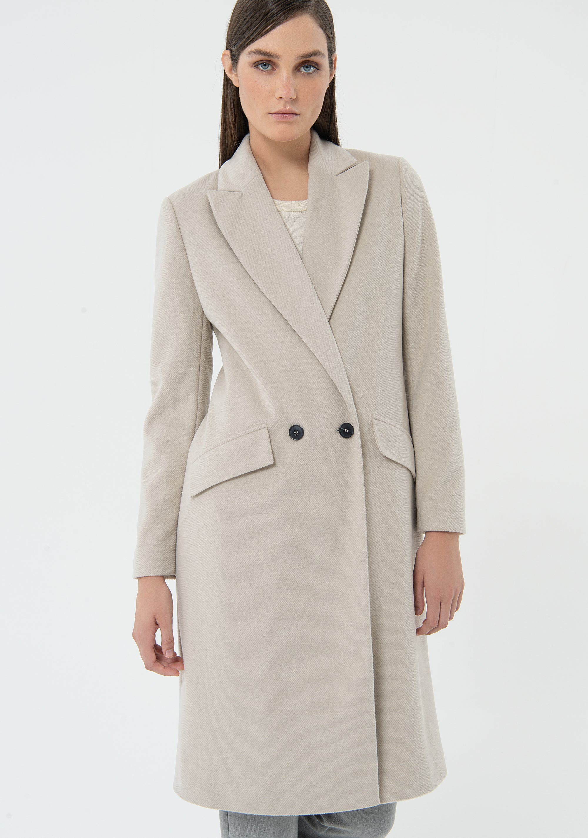 Cappotto in panno doppiopetto