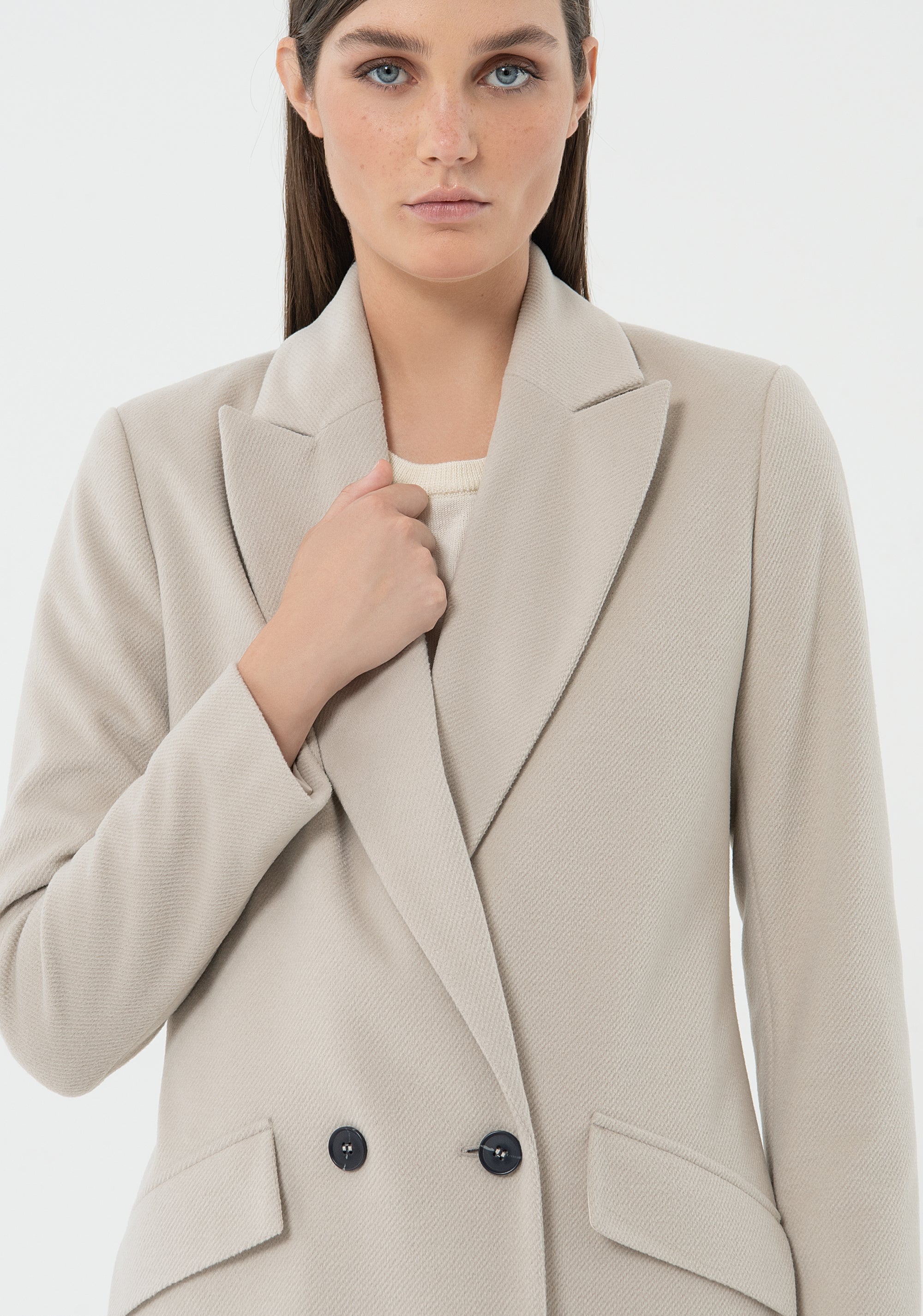 Cappotto in panno doppiopetto