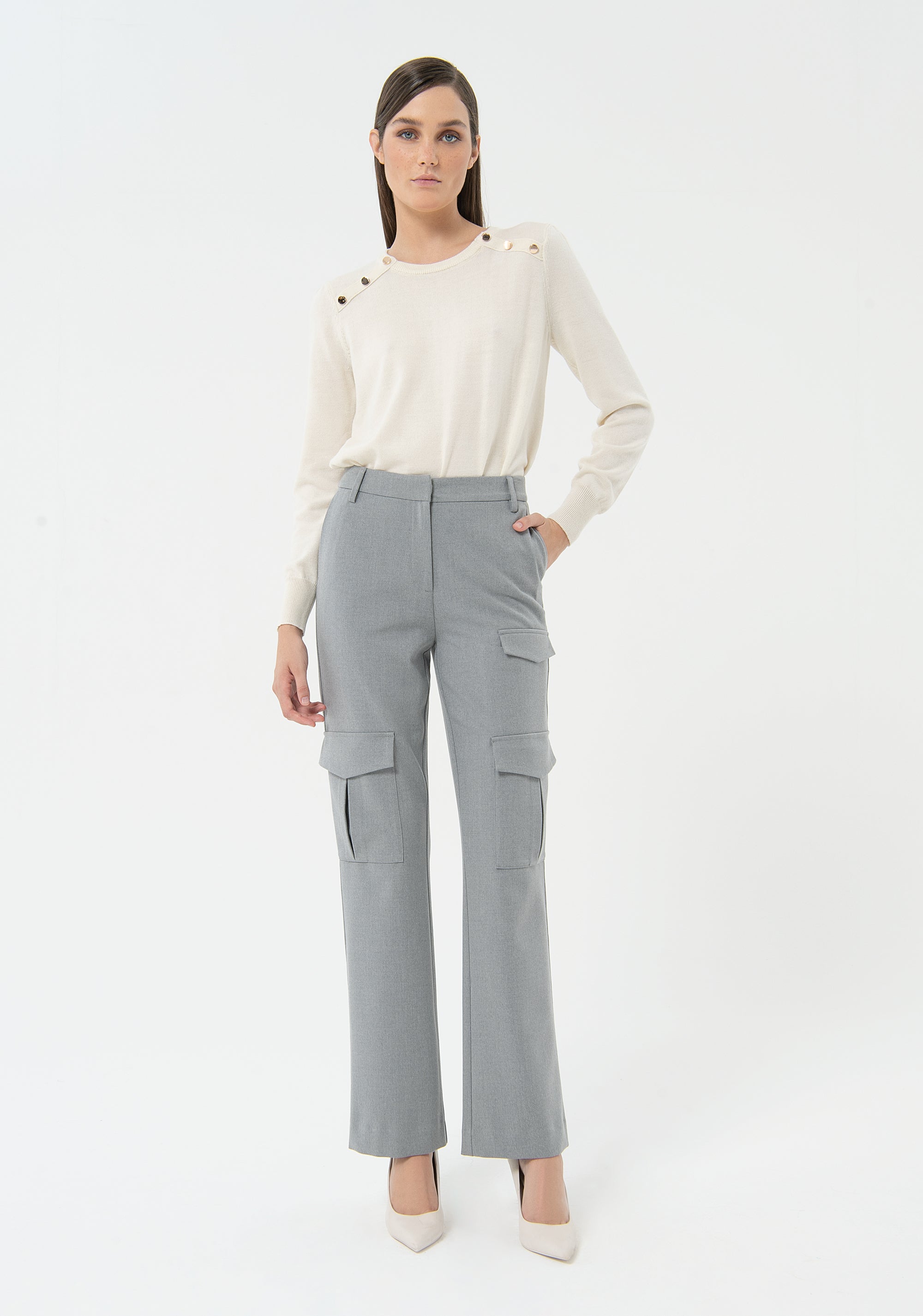 Pantalone in panno con tasconi FU23WV3004W5001-156 FRACOMINA