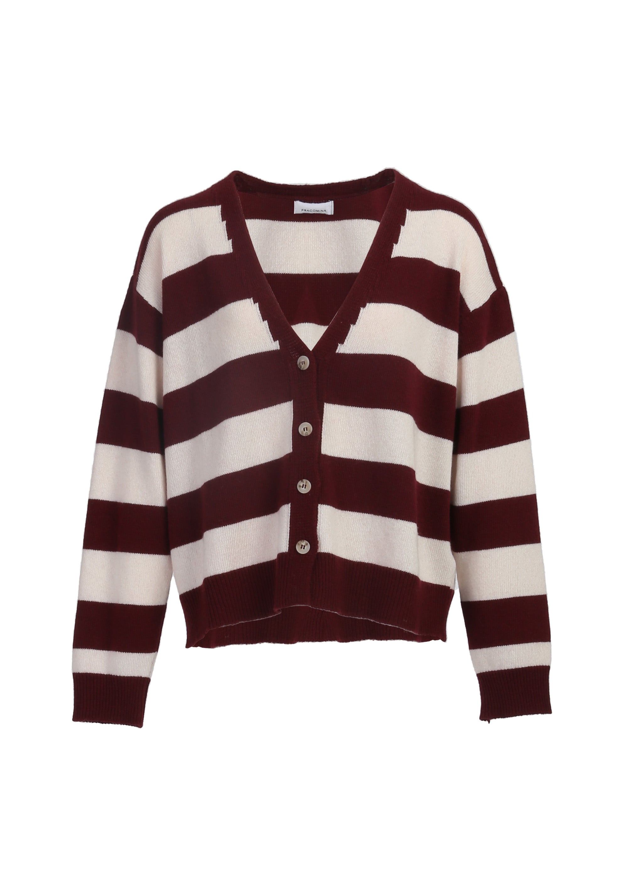 Cardigan cropped a righe FU24WT8001K557N8 FRACOMINA