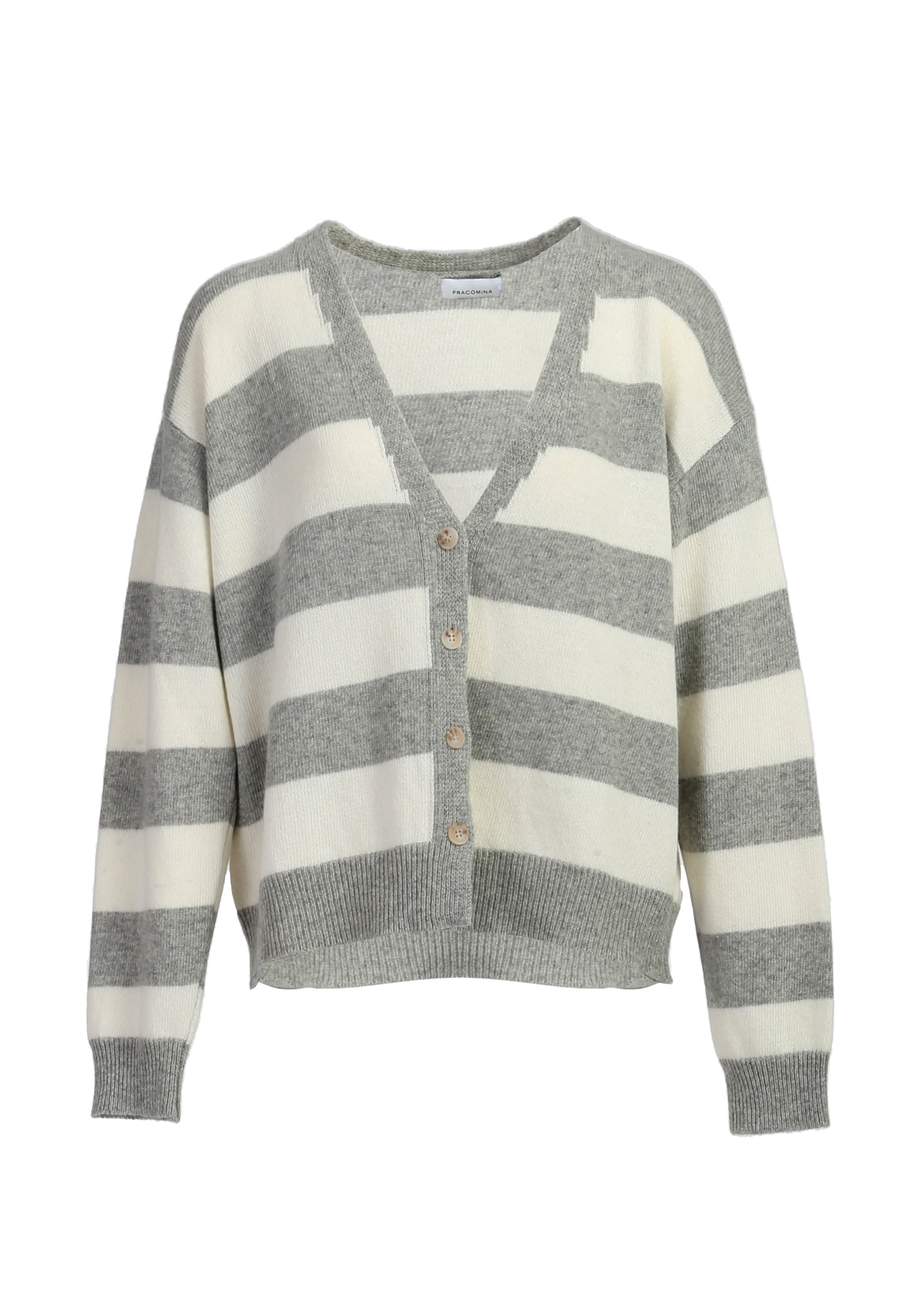 Cardigan cropped a righe