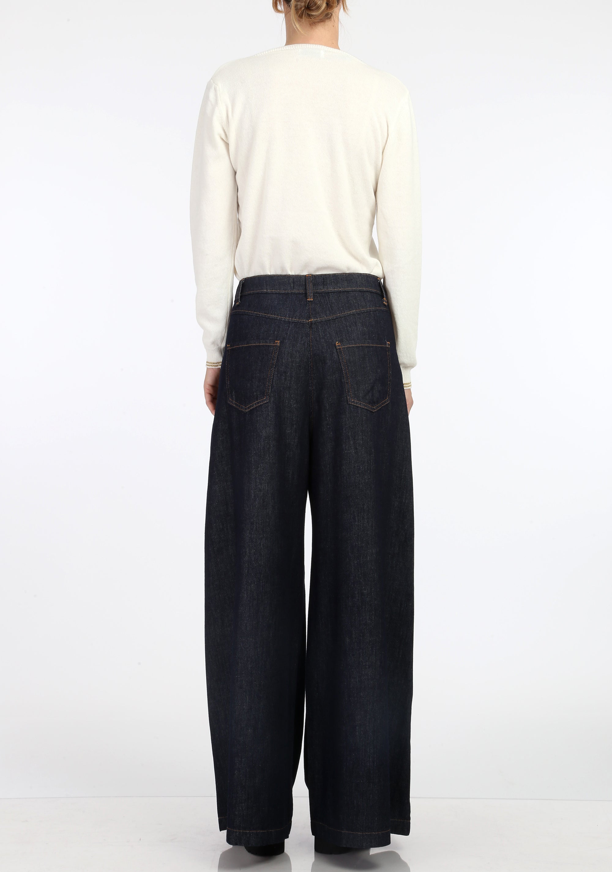 Jeans palazzo vita alta