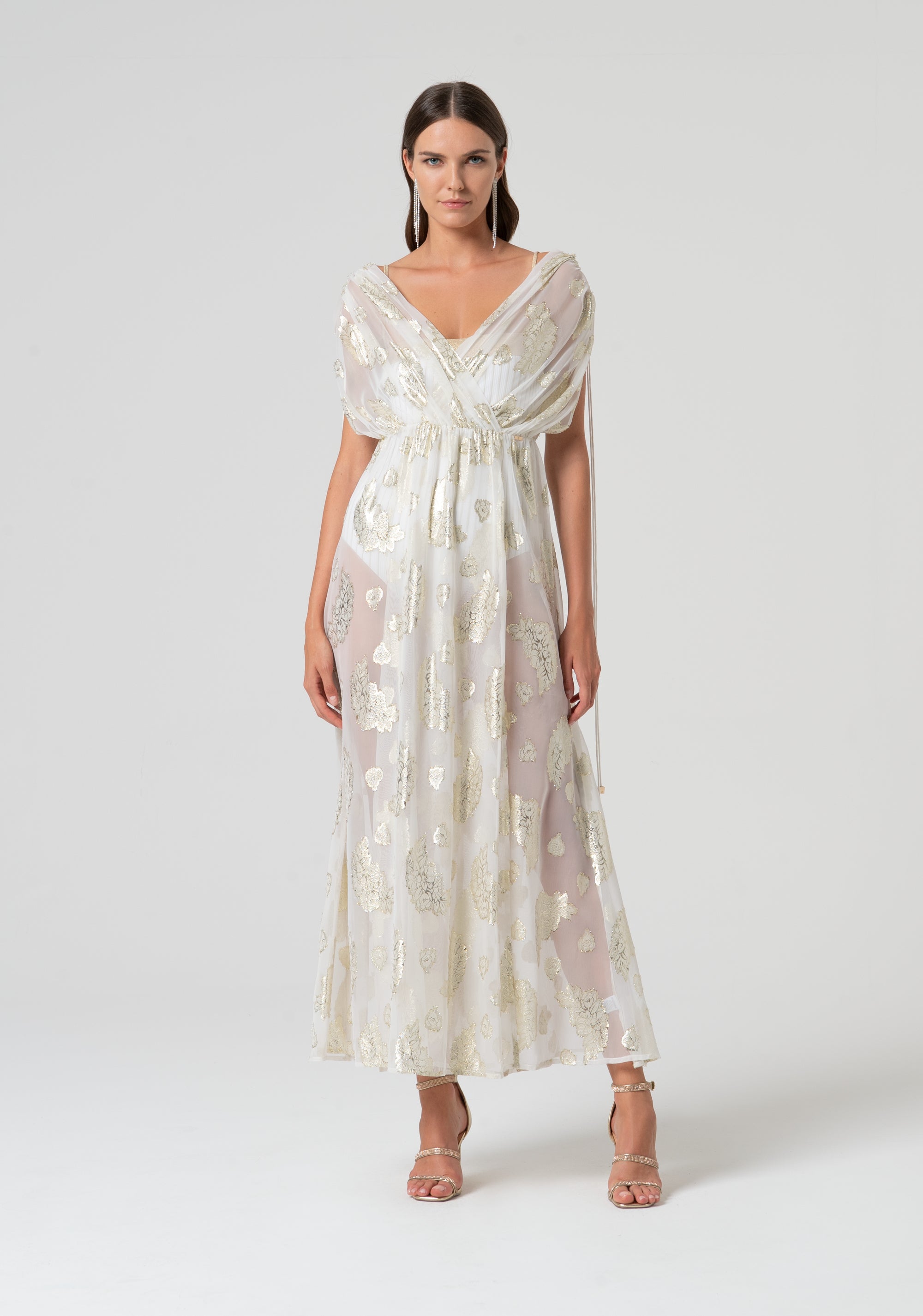 Abito regular lungo con lurex FV25SD3007W789F8 FRACOMINA