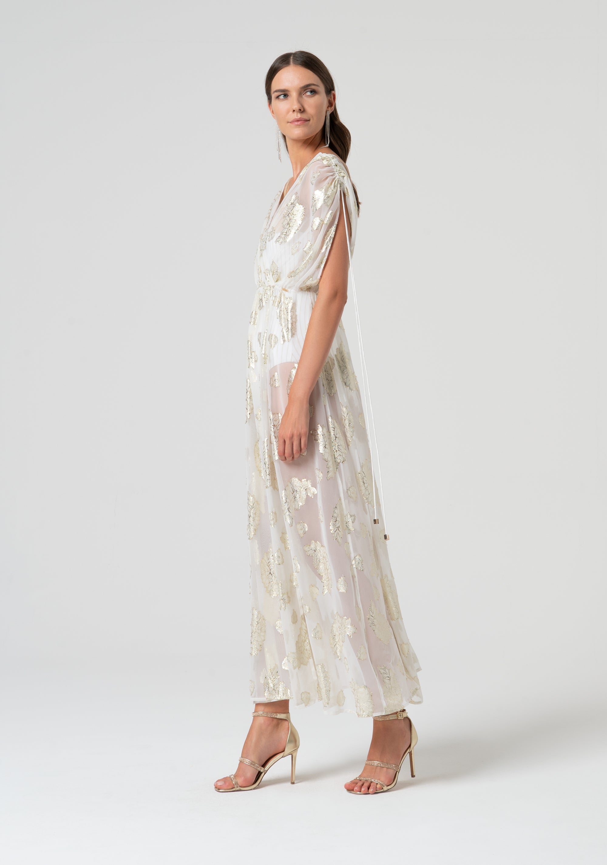 Abito regular lungo con lurex FV25SD3007W789F8-D62 Fracomina