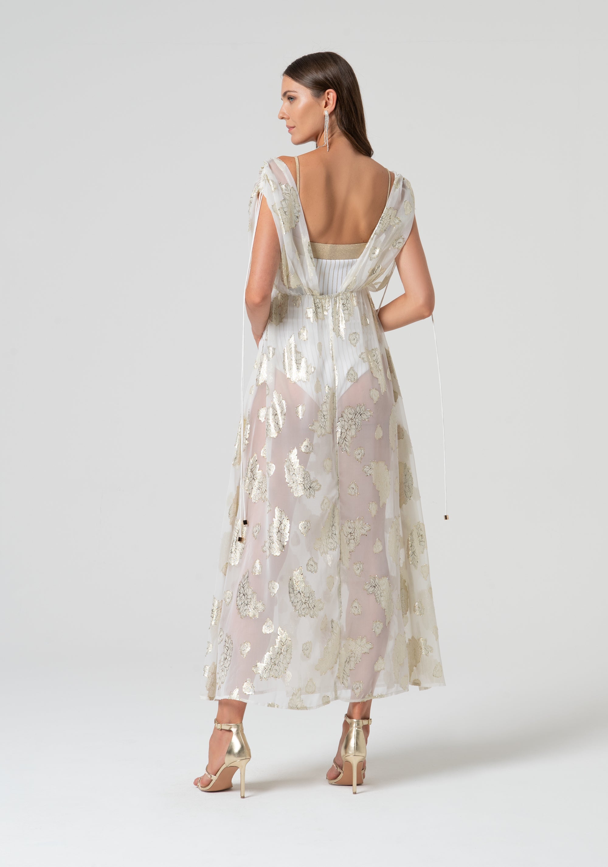 Abito regular lungo con lurex FV25SD3007W789F8-D62 Fracomina