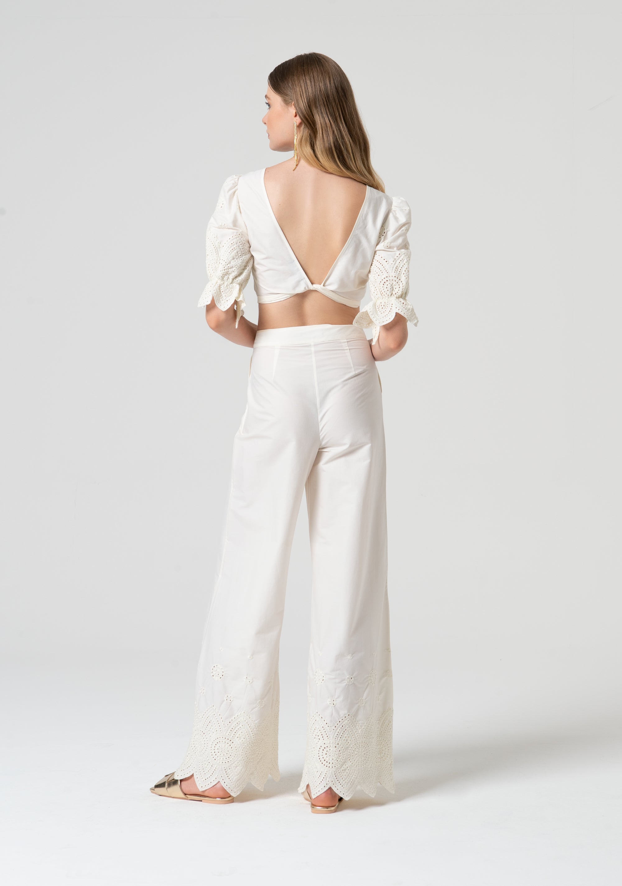 Pantalone a palazzo in cotone FV25SV3004W40401-278 Fracomina