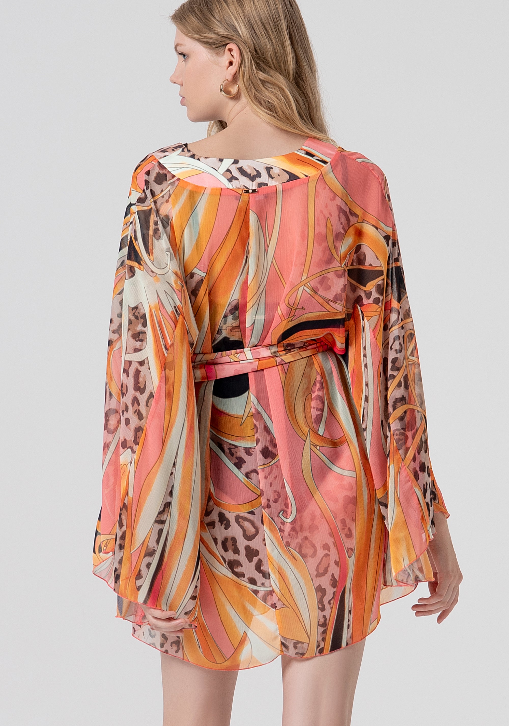 Abito regular mini modello kaftano in fantasia FV26SD1001W412J8-222 Fracomina