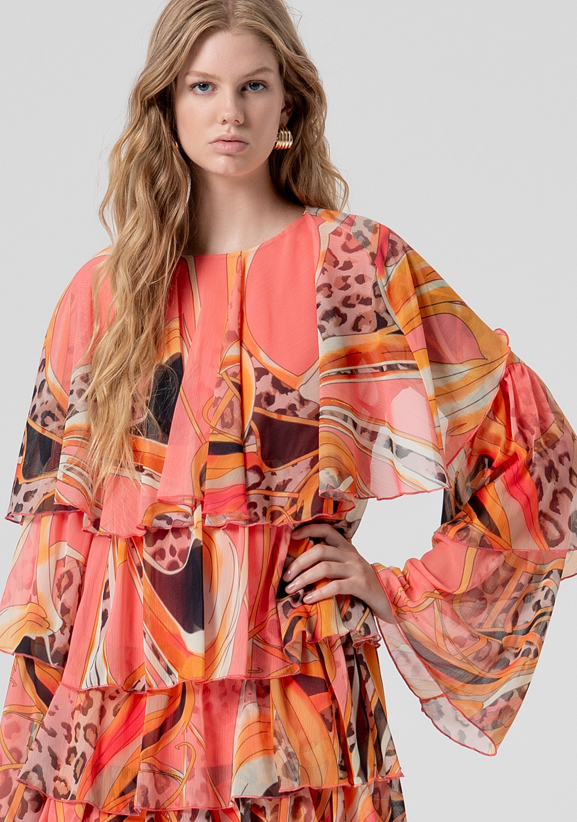 Abito linea ad A mini in fantasia FV26SD1002W412J8-222 Fracomina