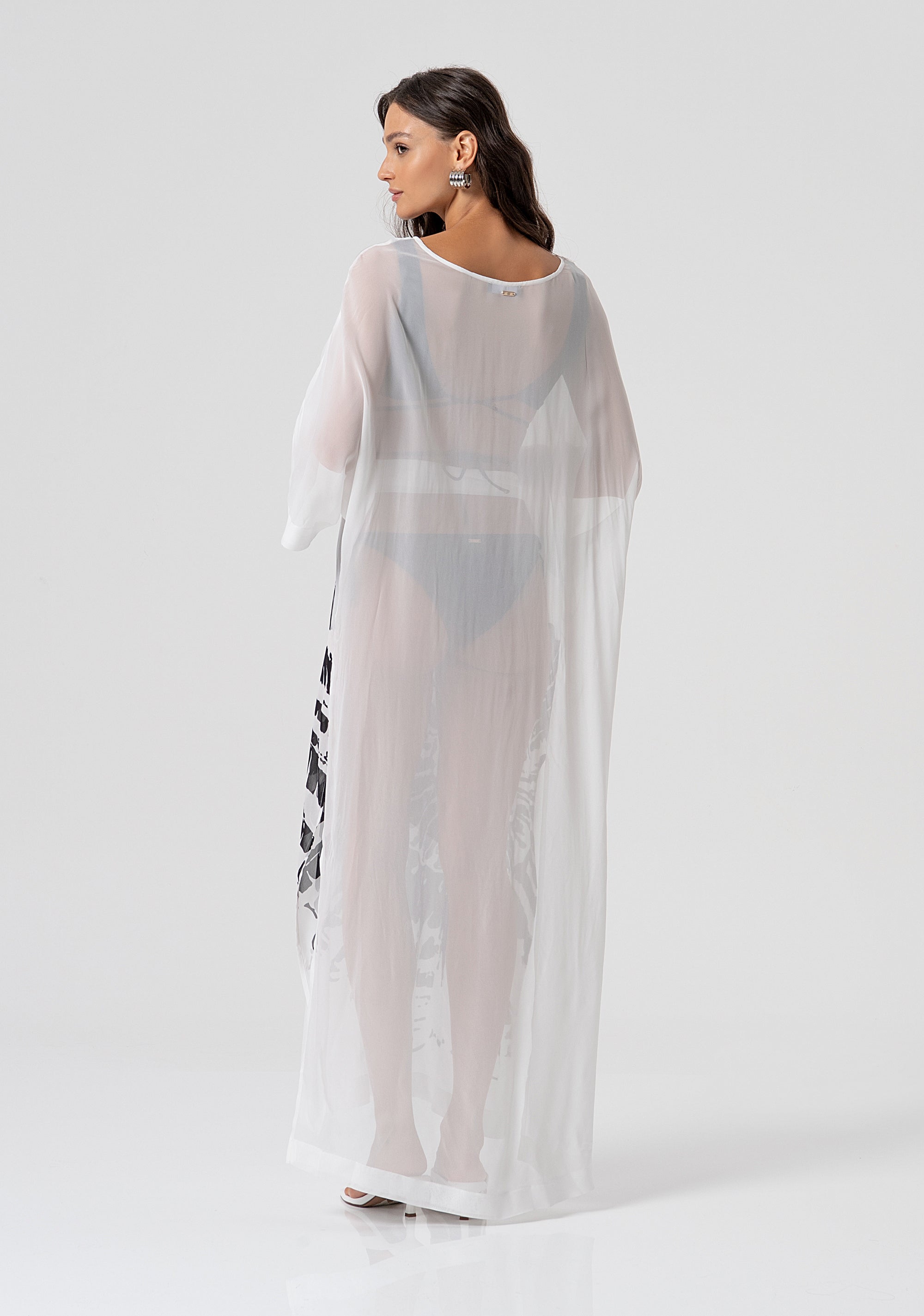 Abito regular modello kaftano con stampa FV26SD3004W583R8-278 Fracomina
