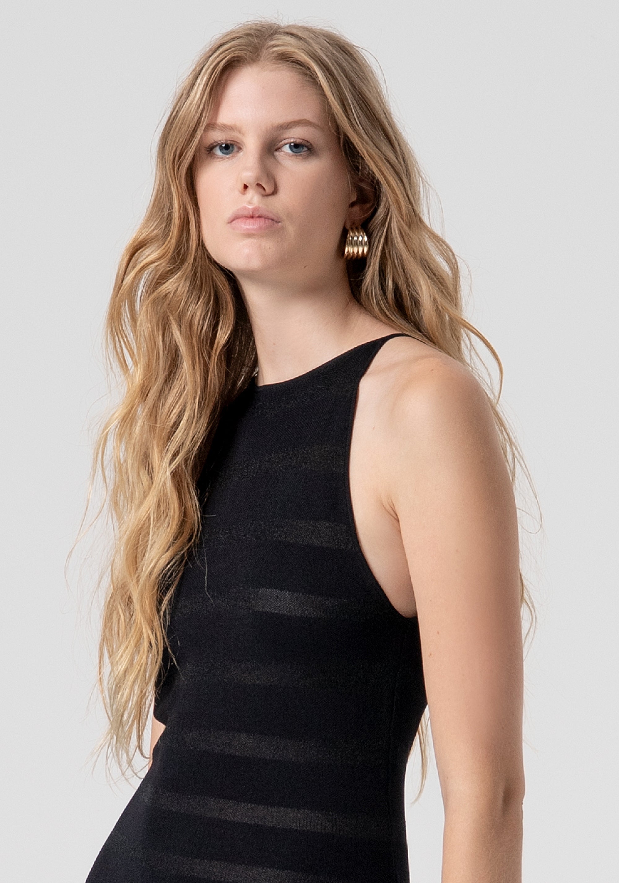 Abito lungo senza maniche in maglia FV26SD5001K41601-053 Fracomina