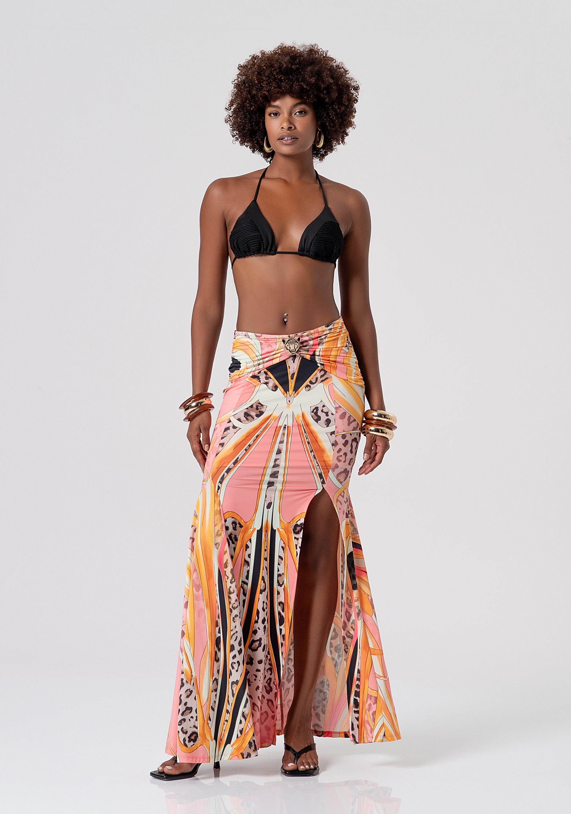 Gonna slim lunga in fantasia FV26SG3001J493J8-222 Fracomina