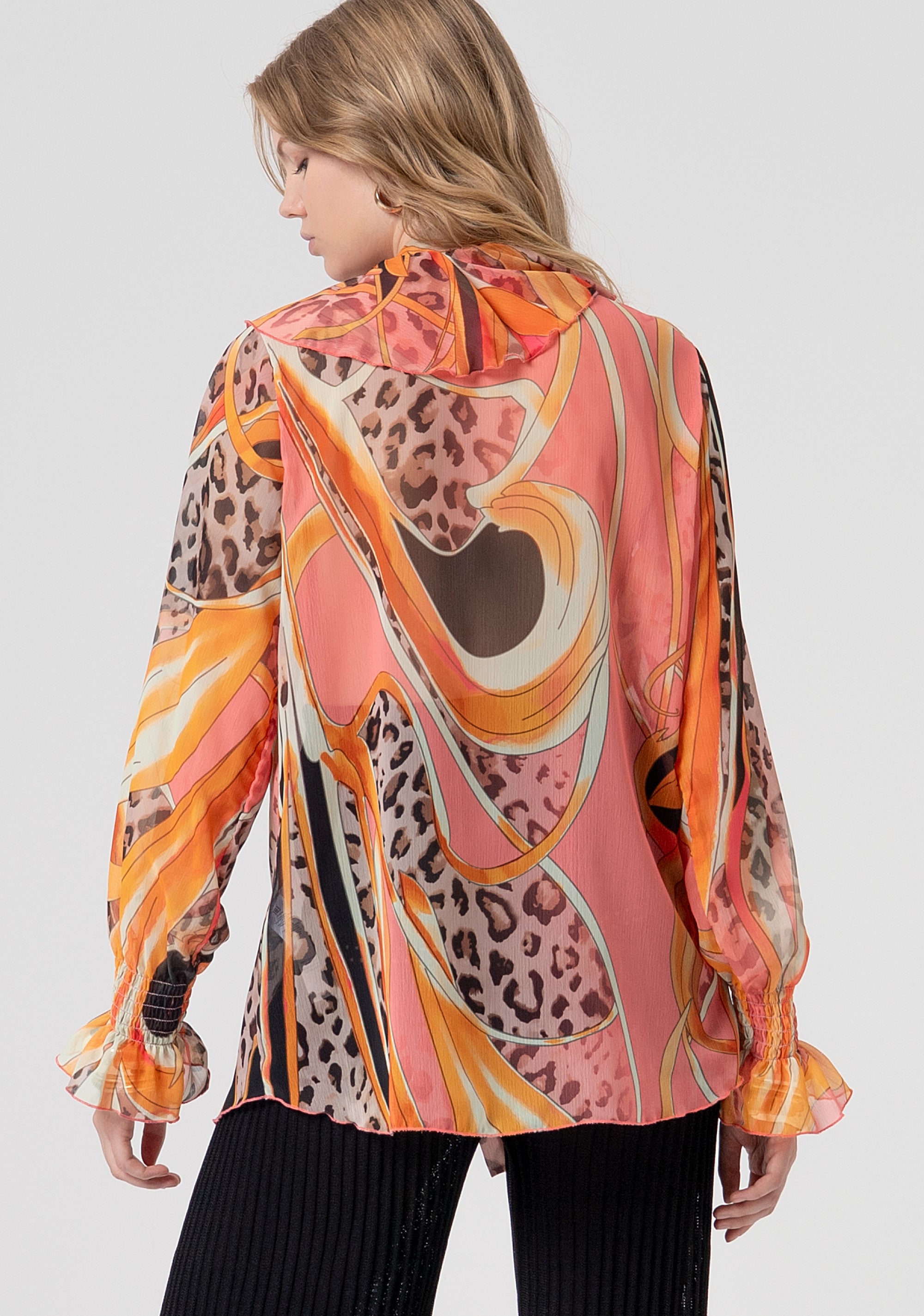 Blusa regular in fantasia FV26ST6001W412J8-222 Fracomina