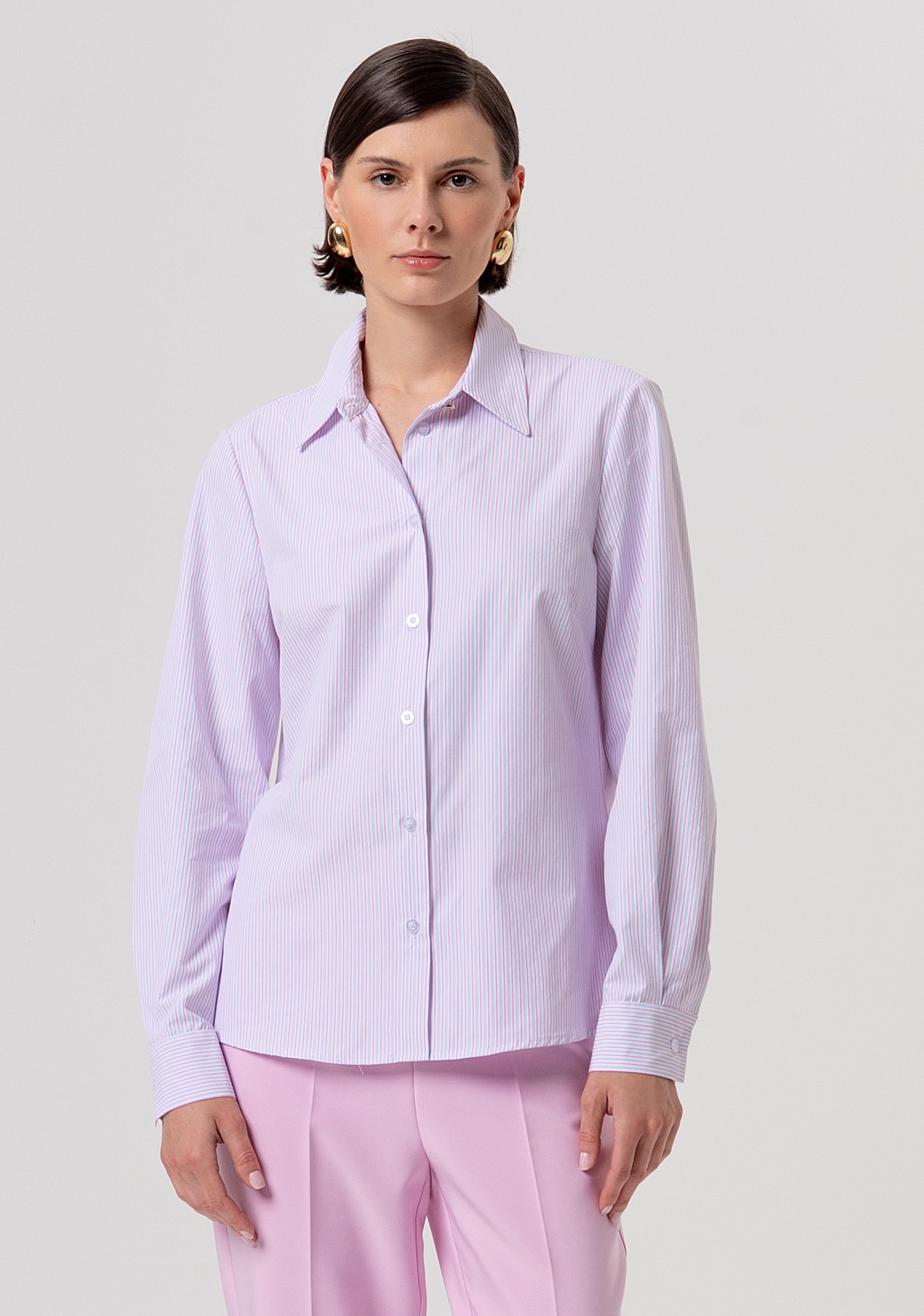 Camicia regular a righe FY26ST6040W827N8-M37 Fracomina