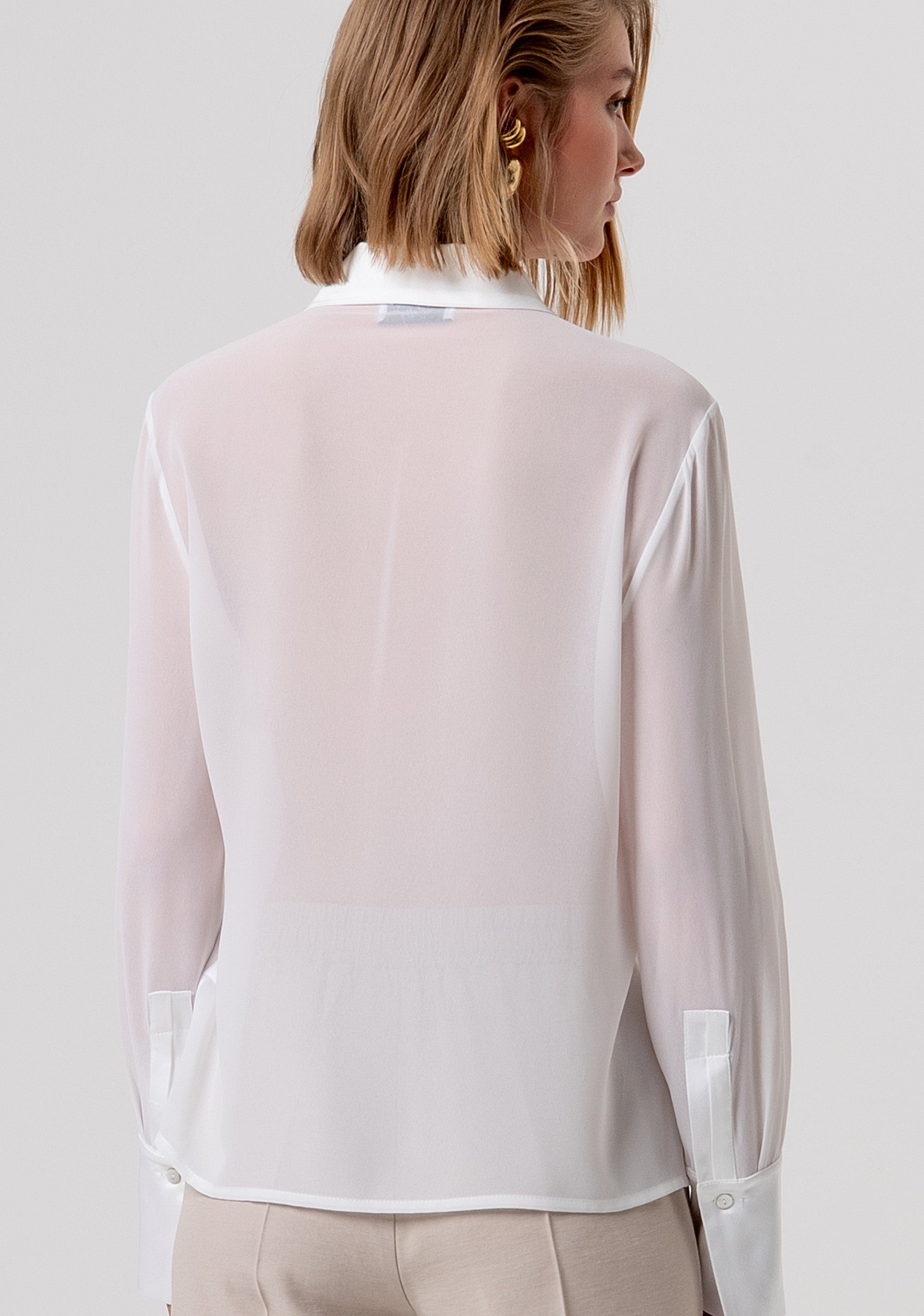 Camicia regular in mix di tessuti FY26ST6041W41201-108 Fracomina