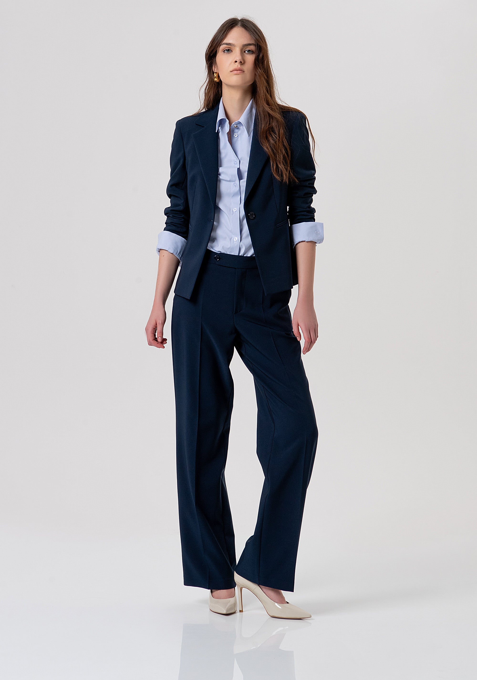 Pantalone regular a vita alta FY26SV2034W42901-117 Fracomina