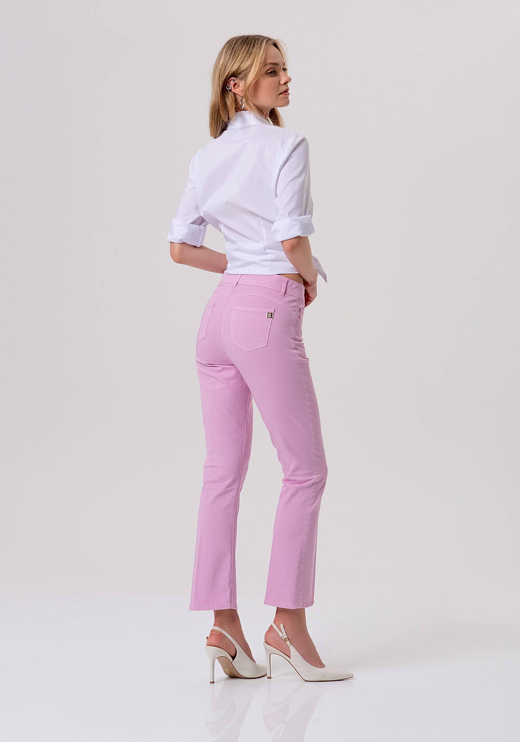 Pantalone cropped effetto push up in gabardina FY26SV8030W61501-226 Fracomina