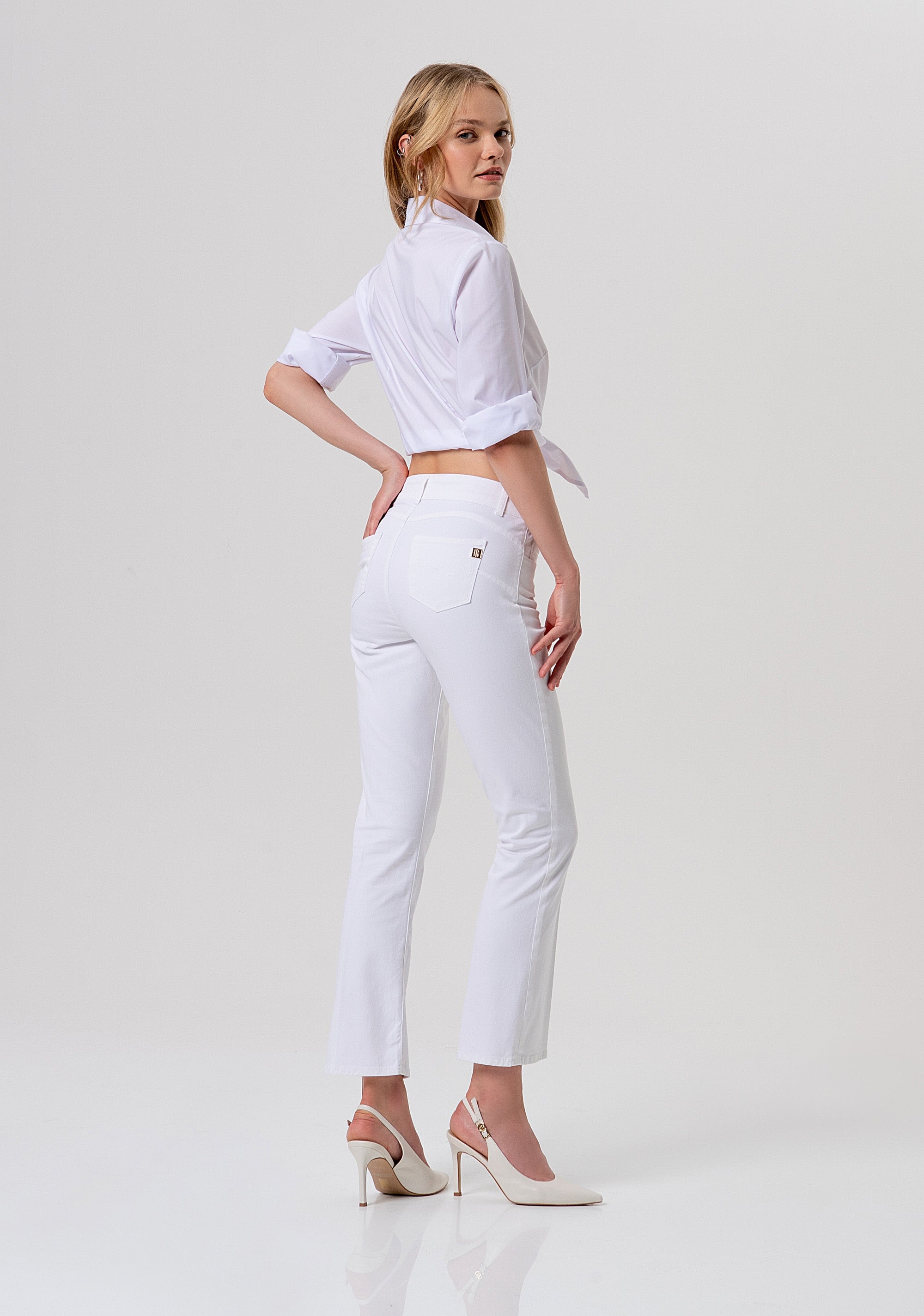 Pantalone cropped effetto push up in gabardina FY26SV8030W61501-278 Fracomina