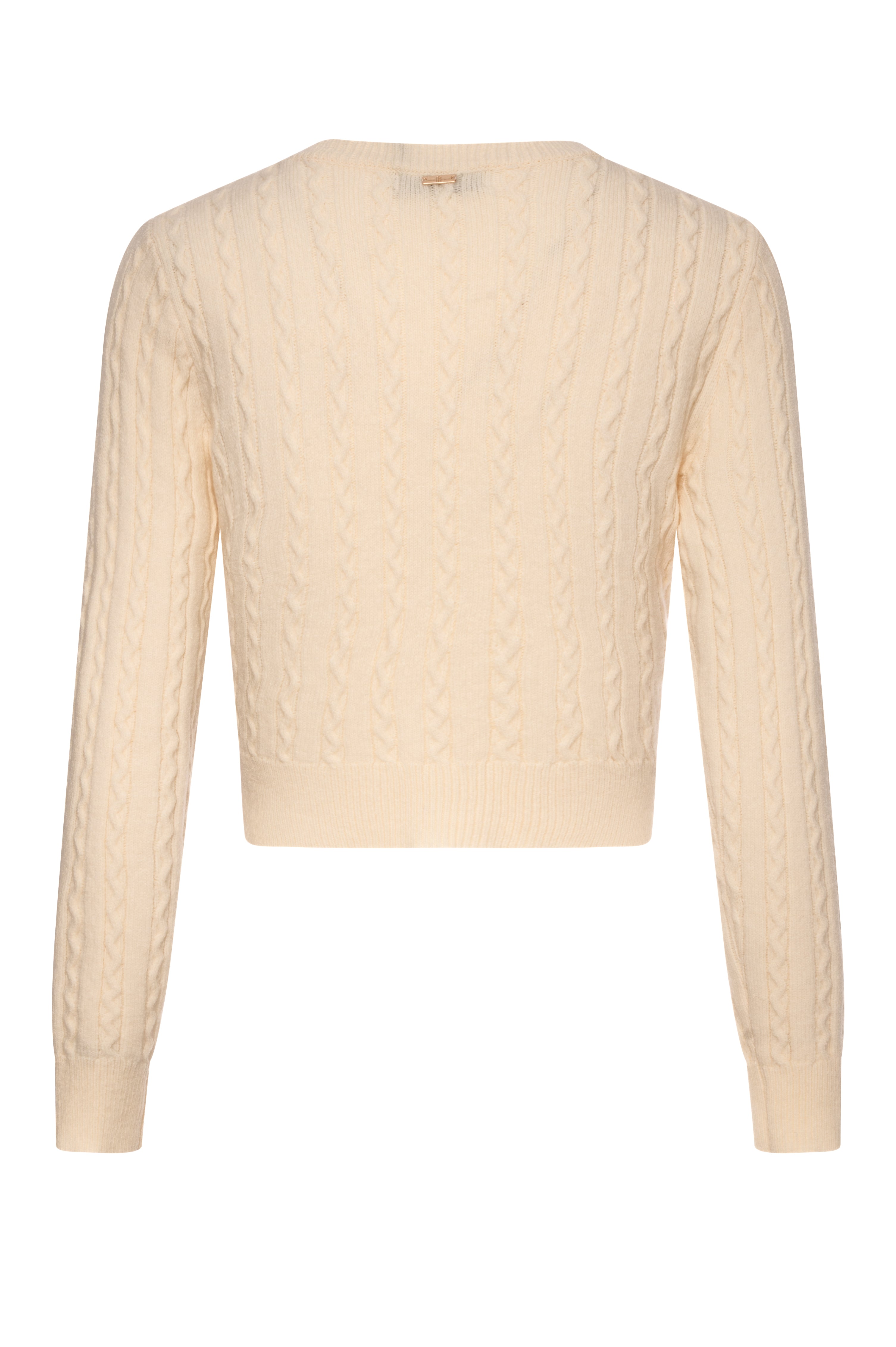 Cardigan regular con punto treccia FRACOMINA — immagine 5 di 5