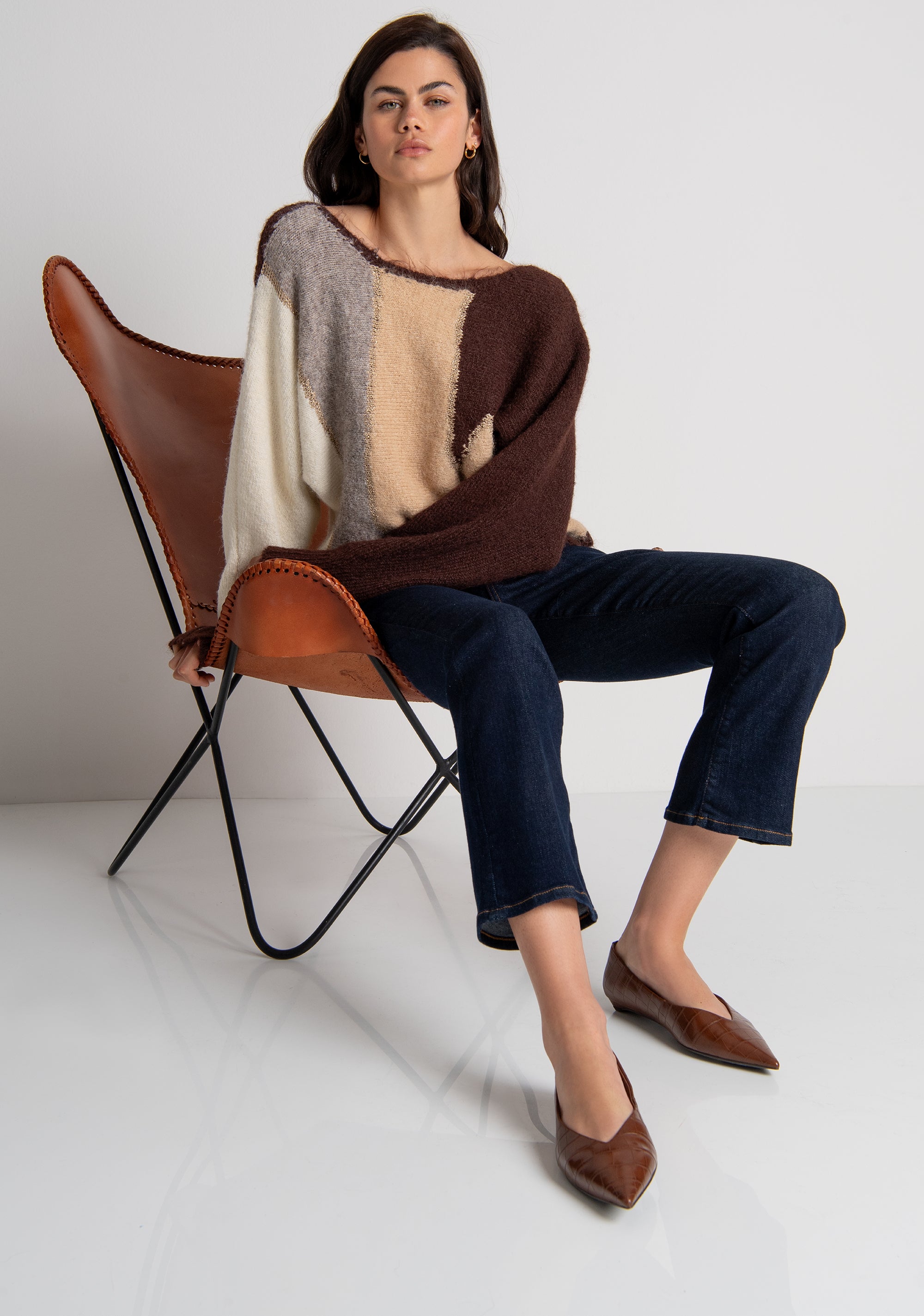 Jeans cropped in denim con lavaggio raw FY26WV9006D46093 FRACOMINA