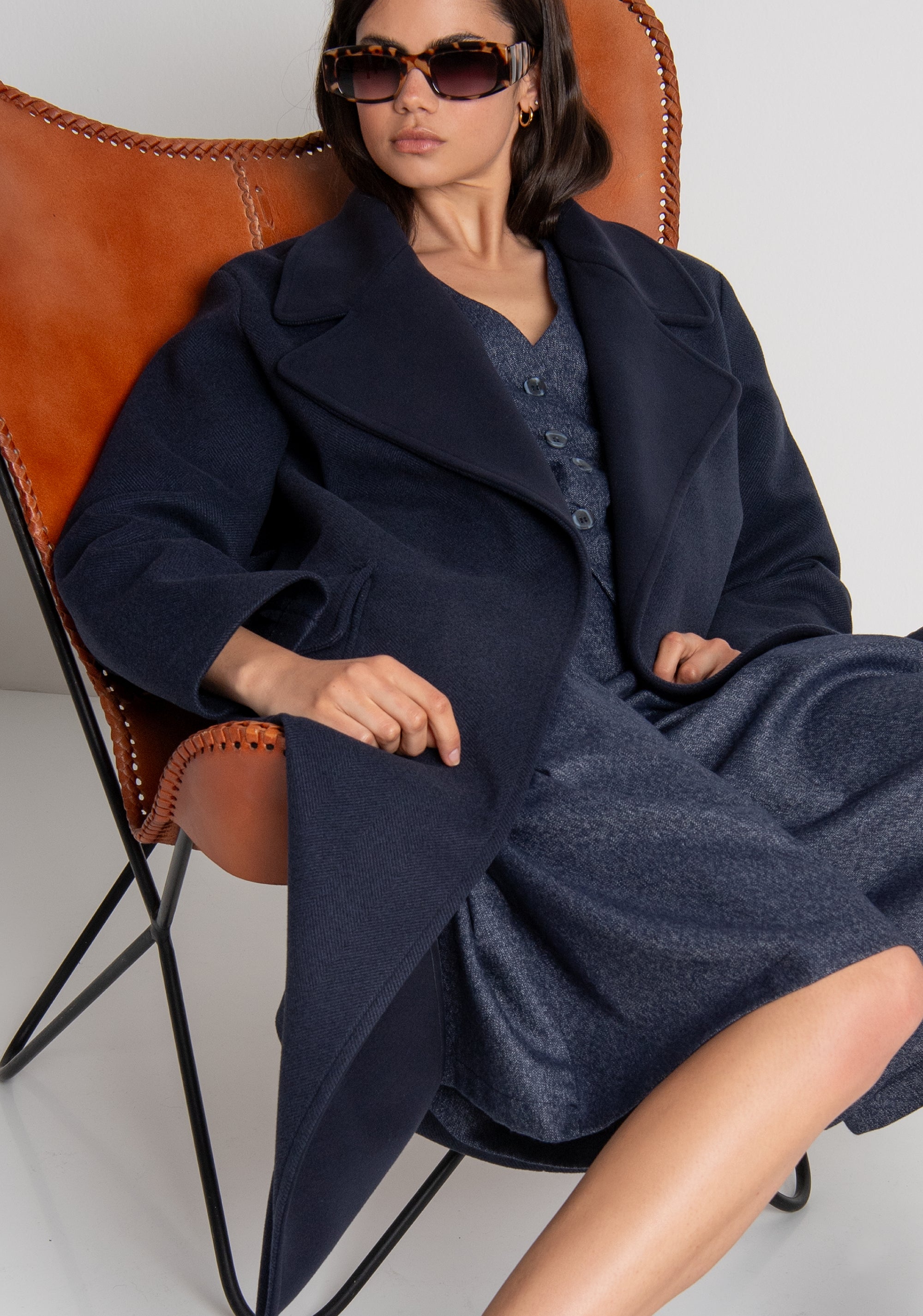 Cappotto regular lungo in panno FZ26WC1001W86401 FRACOMINA