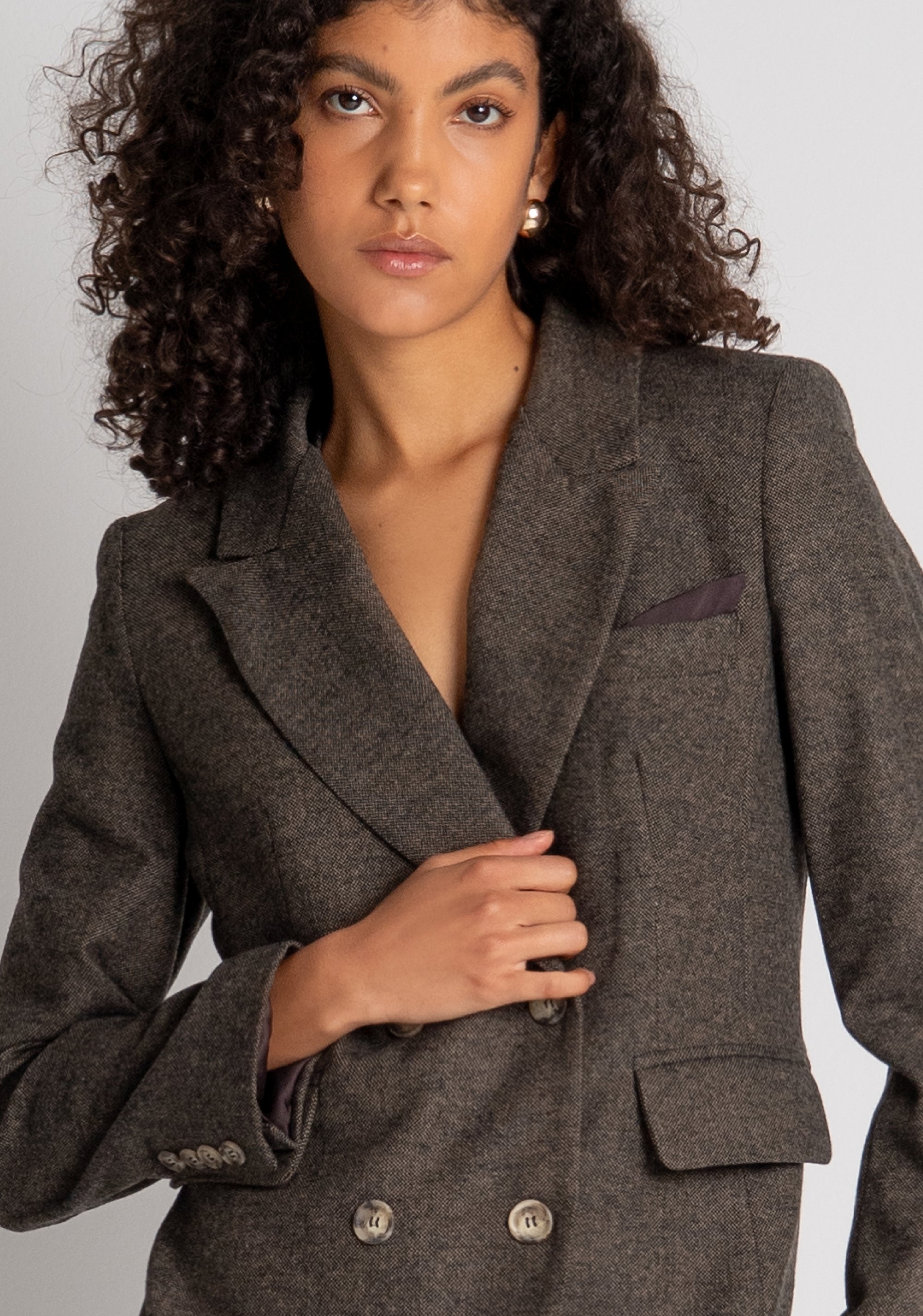 Blazer regular doppiopetto con lana FZ26WJ3001W73601 FRACOMINA