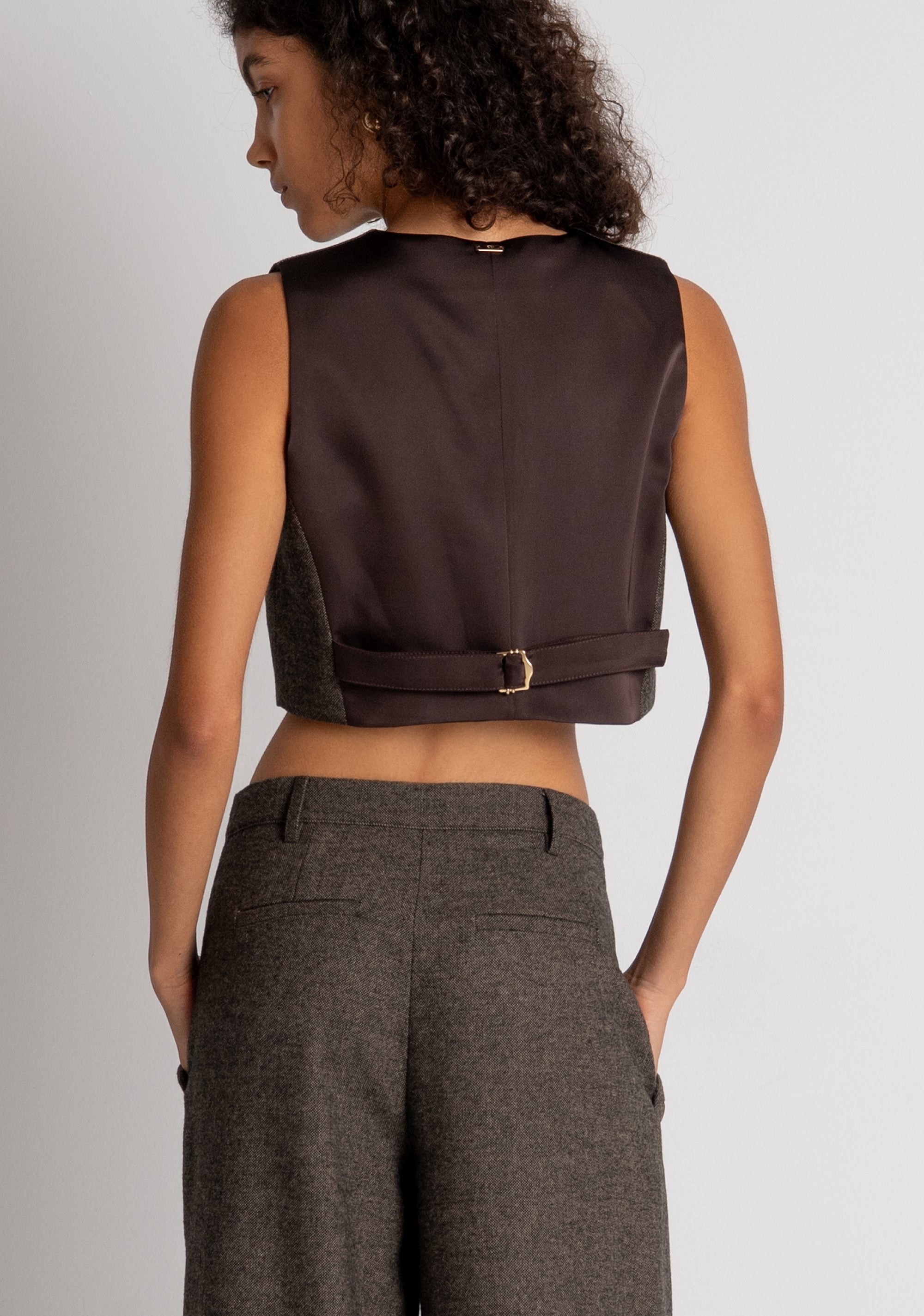 Gilet slim monopetto con lana FZ26WJ5002W73601 FRACOMINA