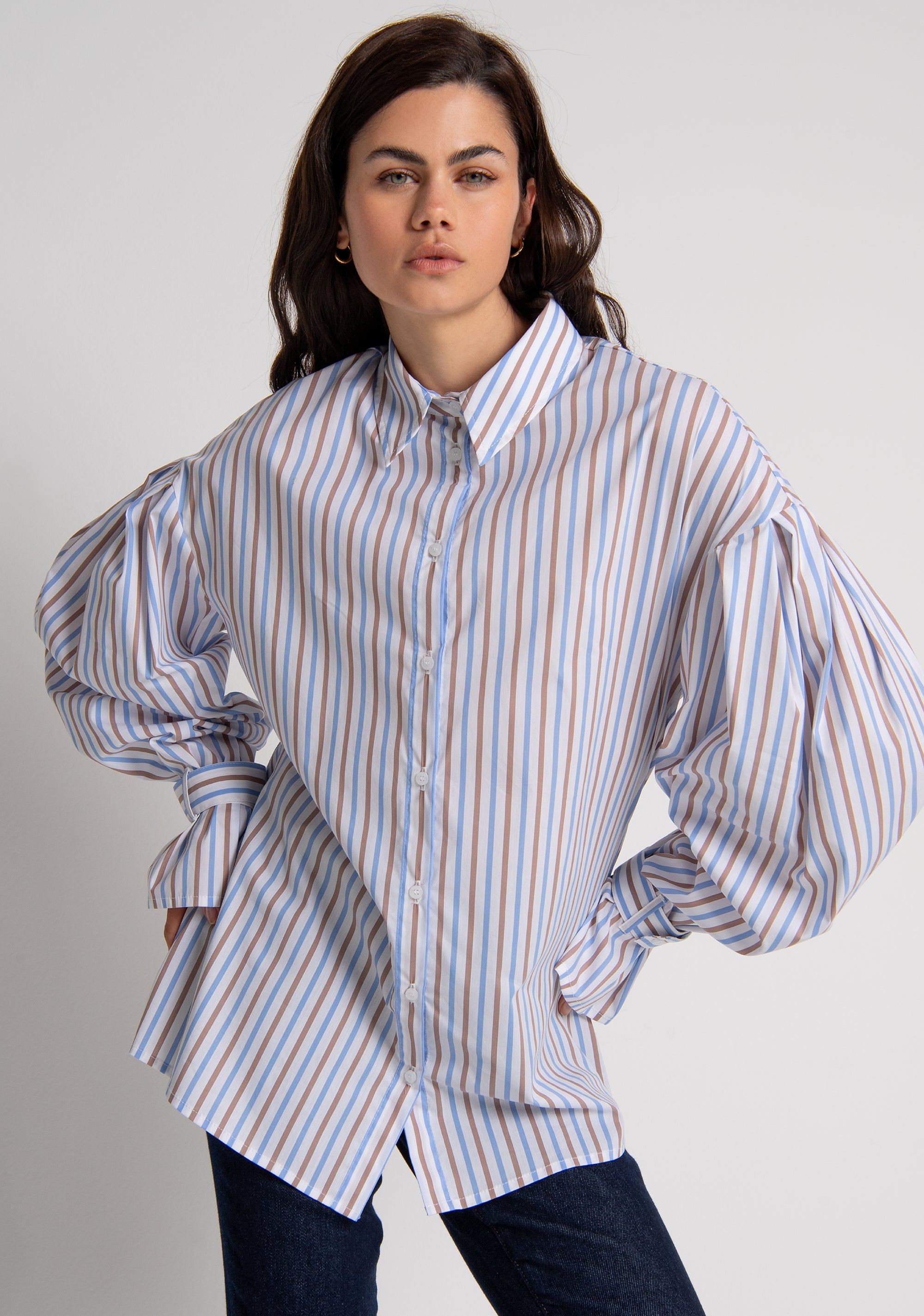 Camicia regular a righe multicolor FZ26WT6002W403N8 FRACOMINA