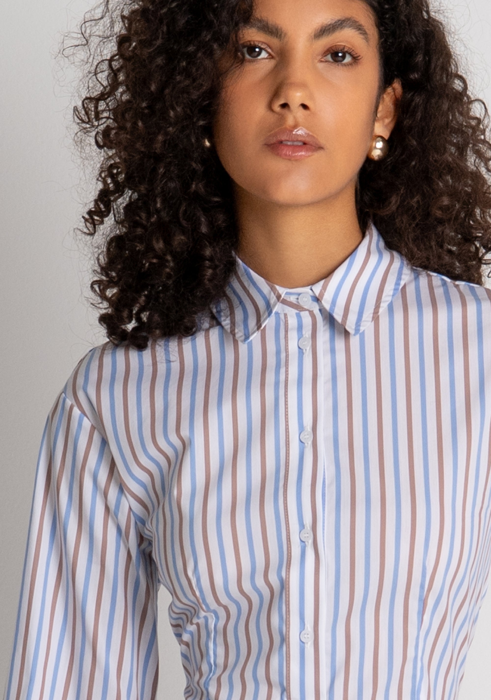 Camicia regular a righe multicolor FZ26WT6003W402N8 FRACOMINA