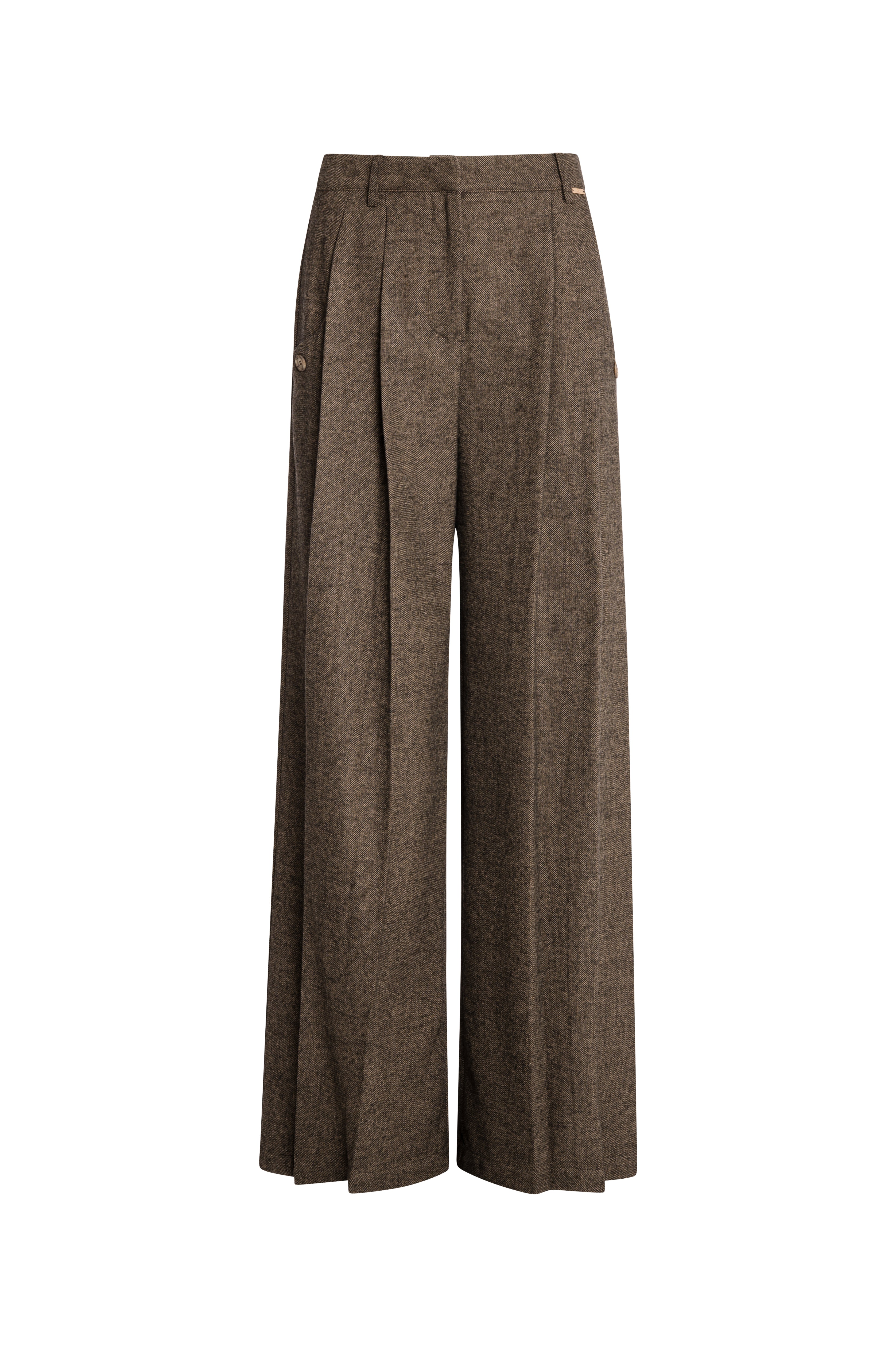 Pantalone wide a palazzo in tweed FZ26WV3002W73601 FRACOMINA