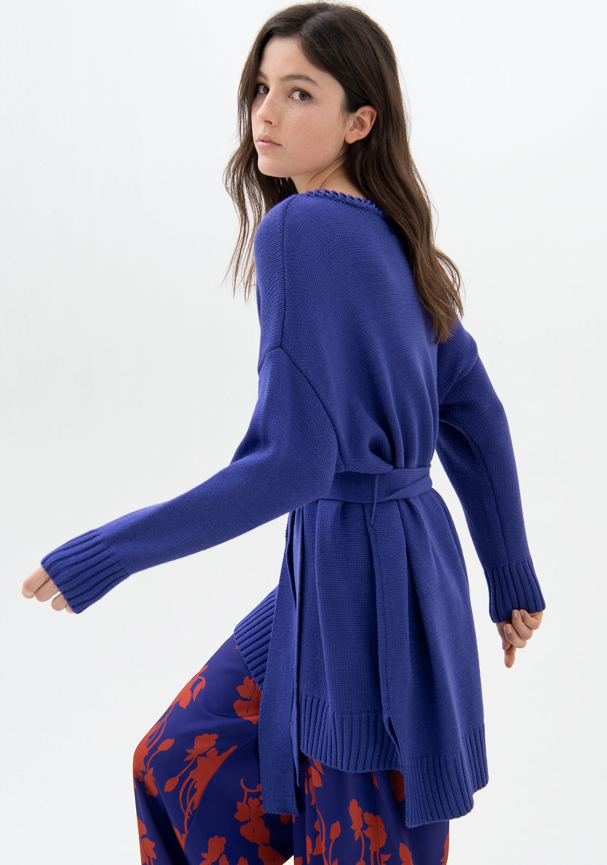 Abito regular midi in maglia in misto lana