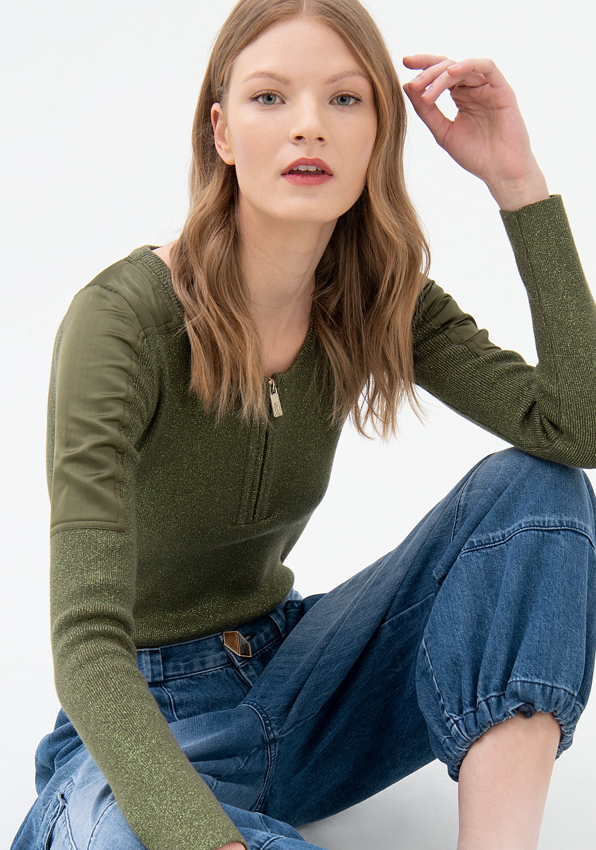 Body aderente in maglia con lurex-FRACOMINA-F321WT5002K45901