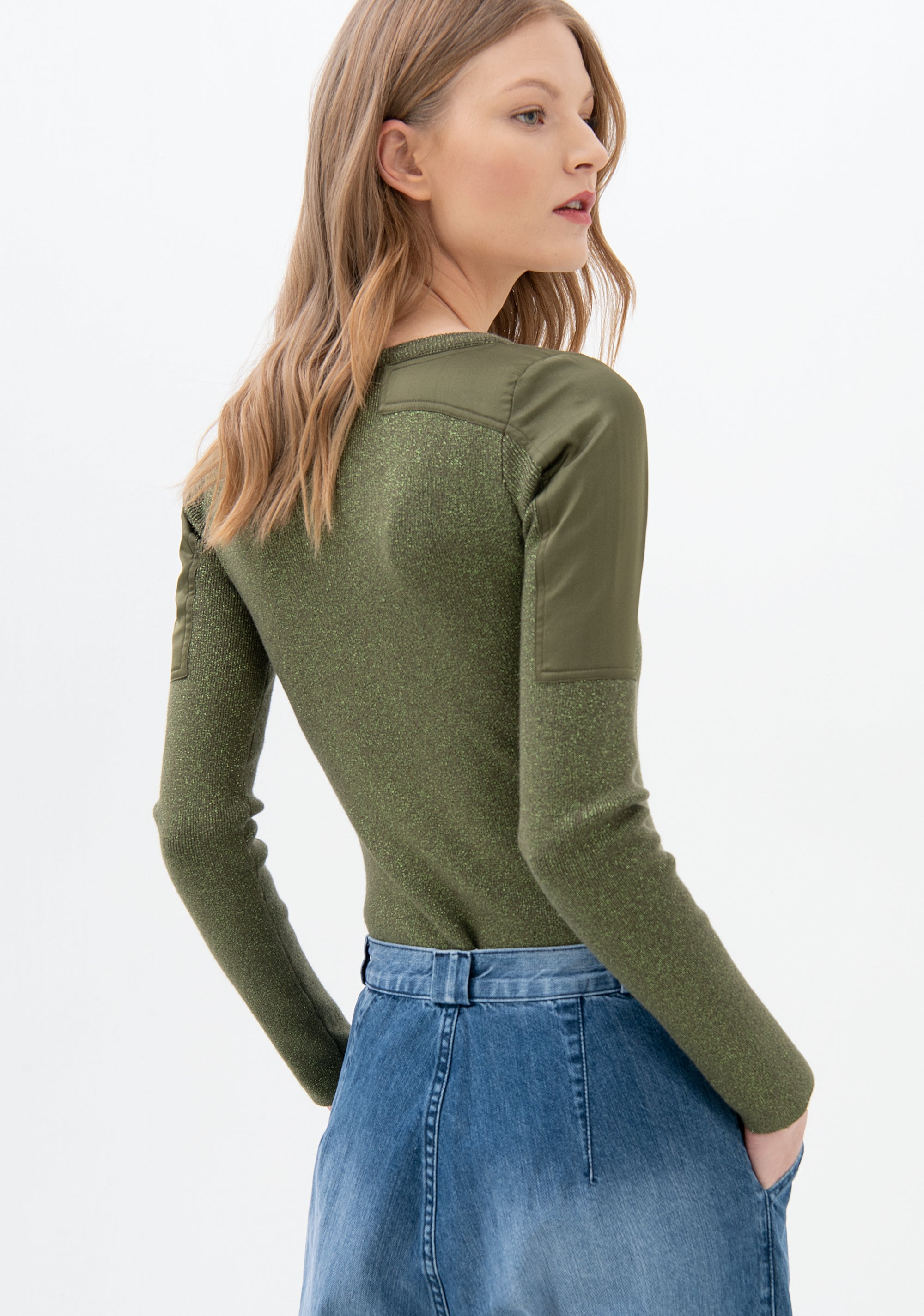 Body aderente in maglia con lurex-FRACOMINA-F321WT5002K45901