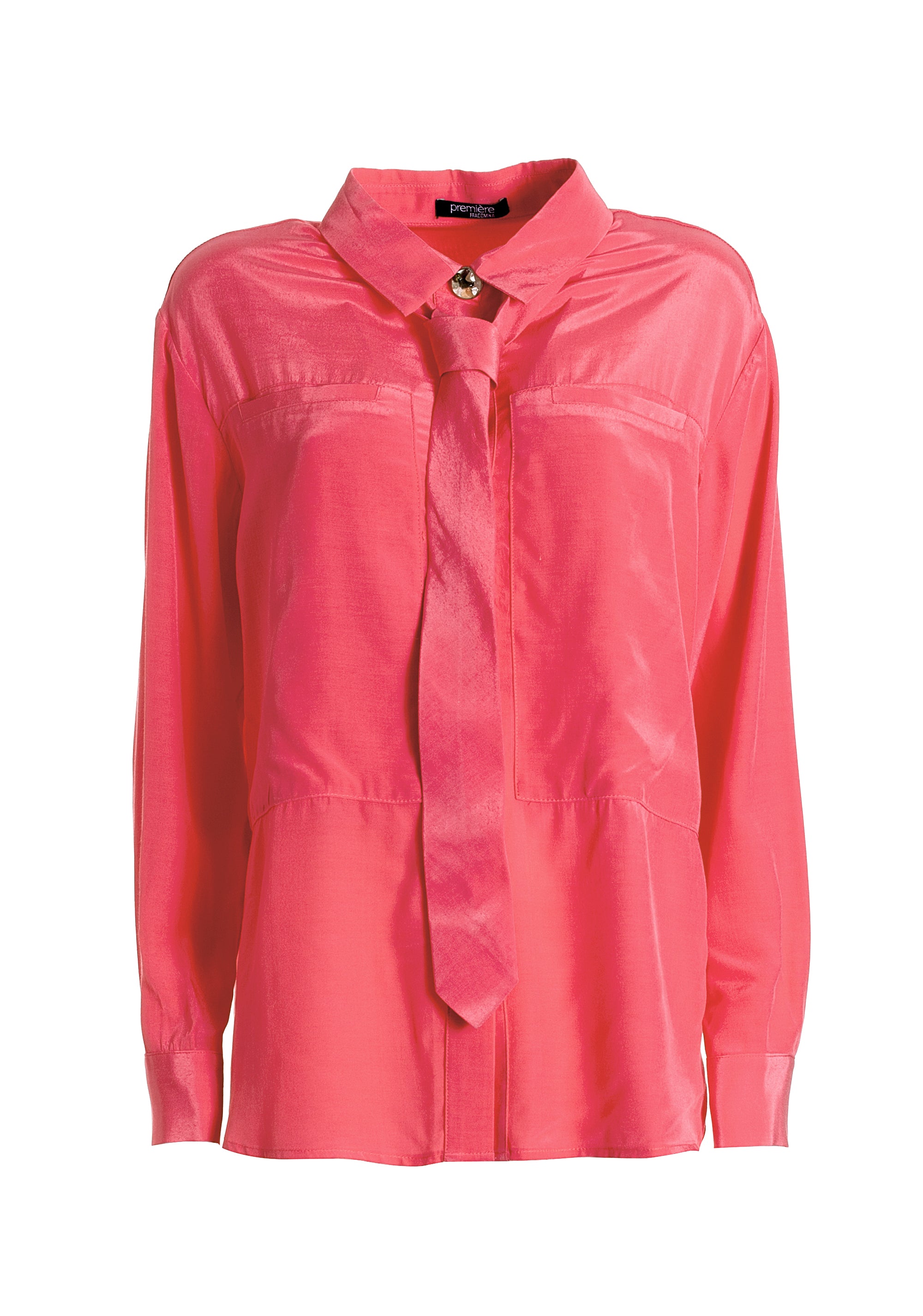Camicia over in cupro di viscosa