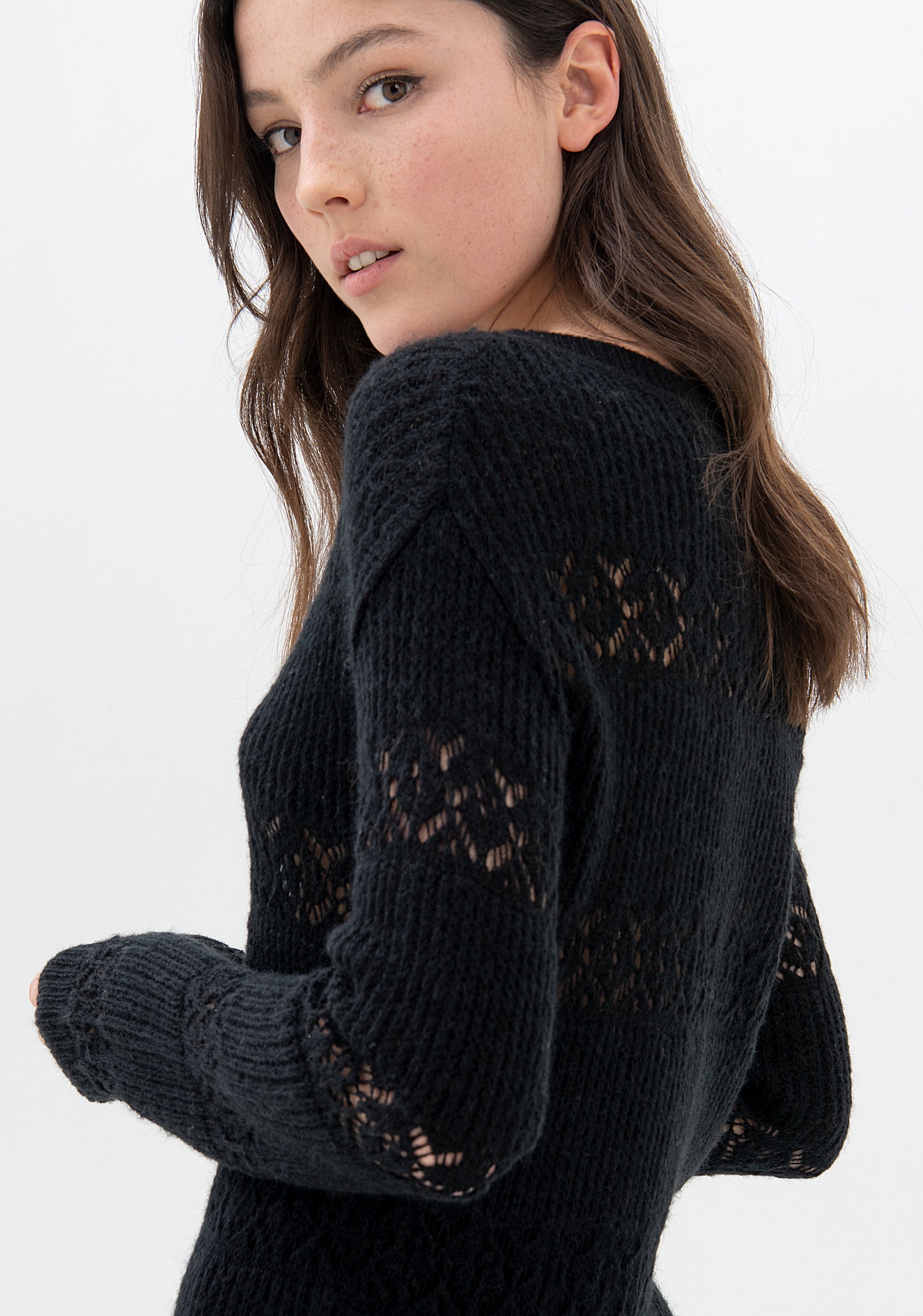 Maglia regular lunga con lana e mohair-FRACOMINA-F321WT7005K45801