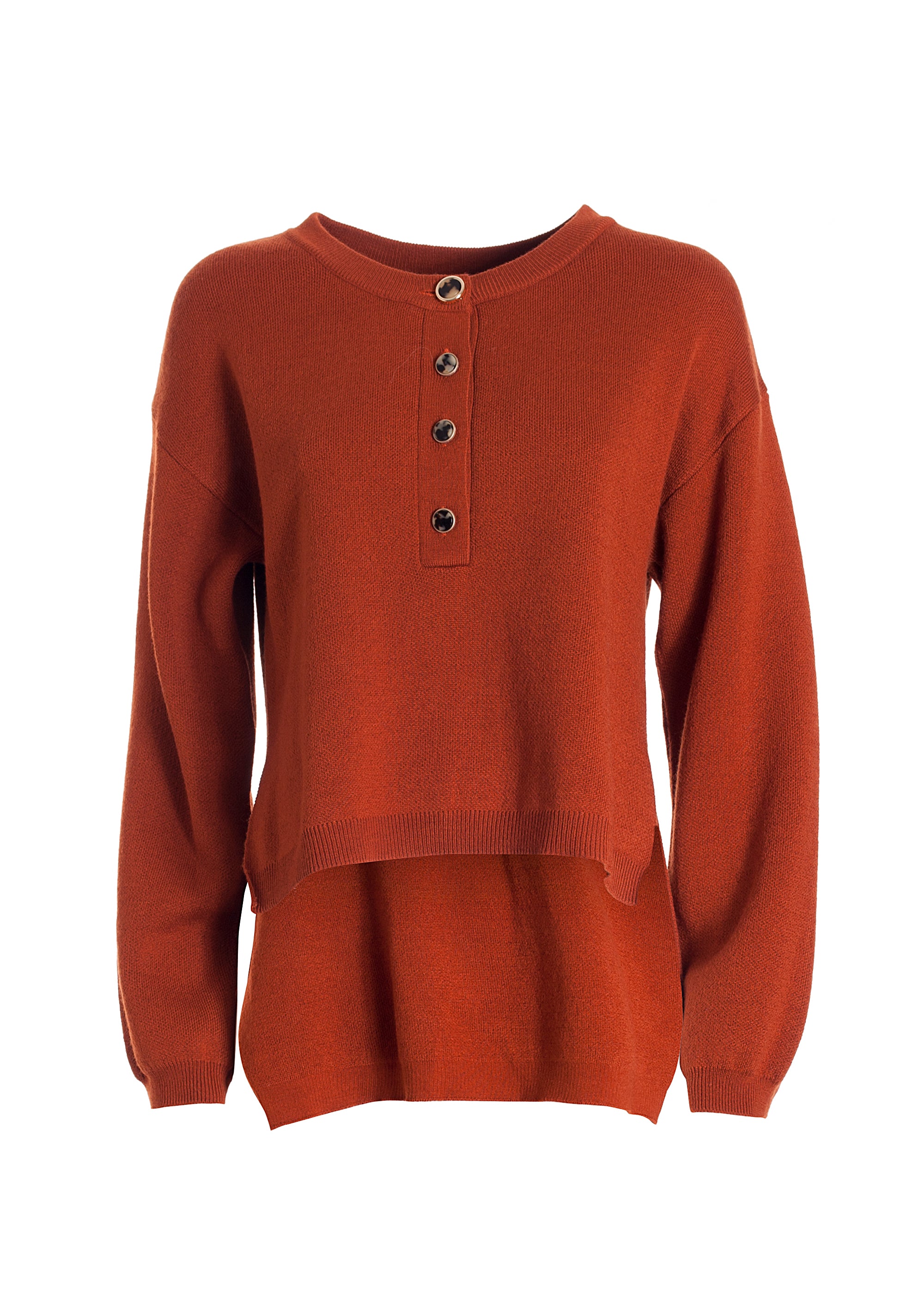 Maglia regular con bottoni gioiello