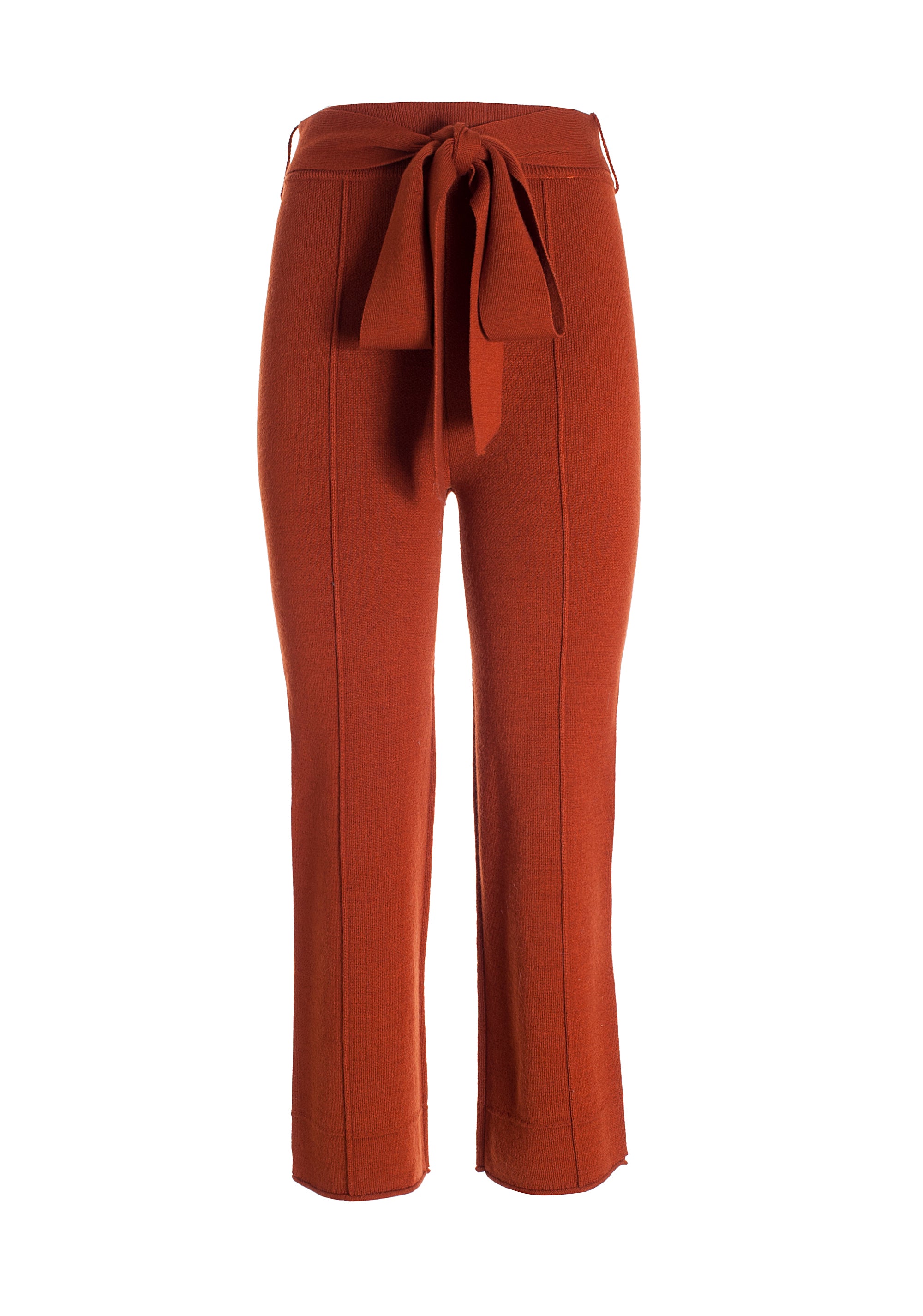 Pantaloni cropped in maglia