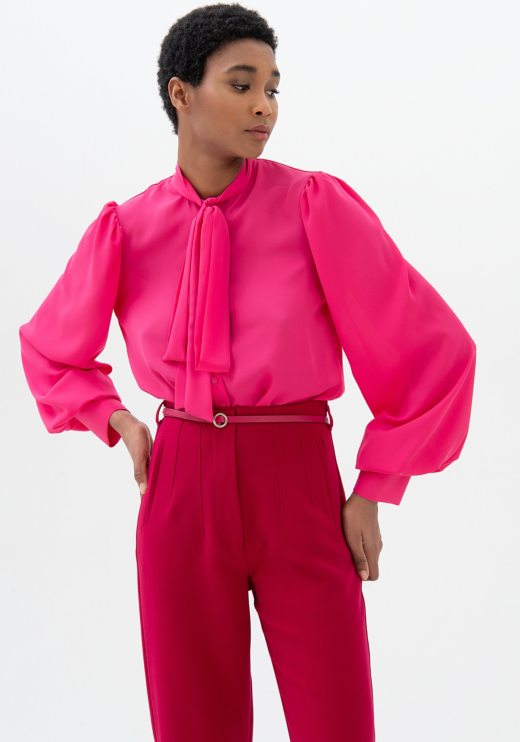 Pantalone fitted in tessuto tecnico