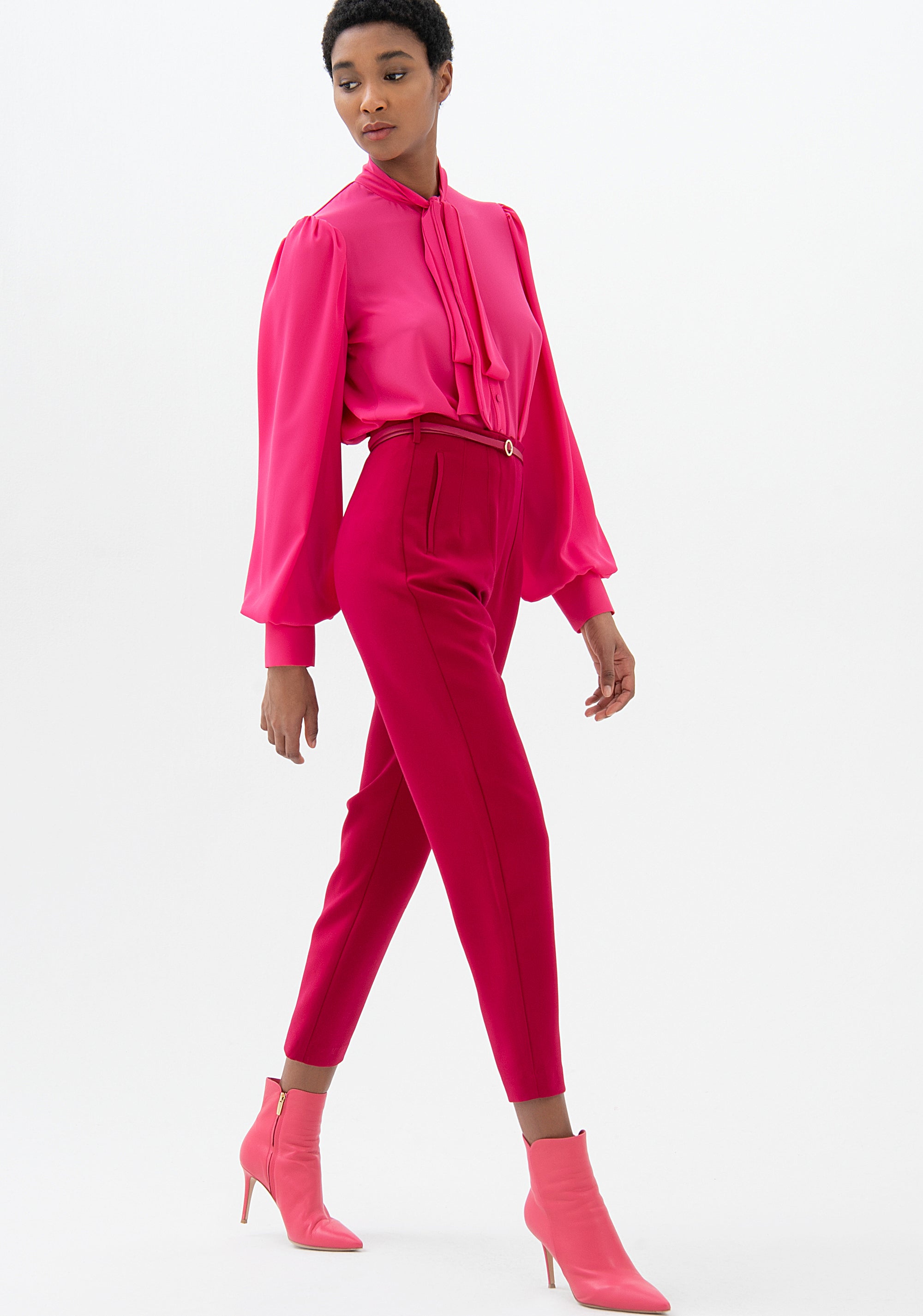 Pantalone fitted in tessuto tecnico