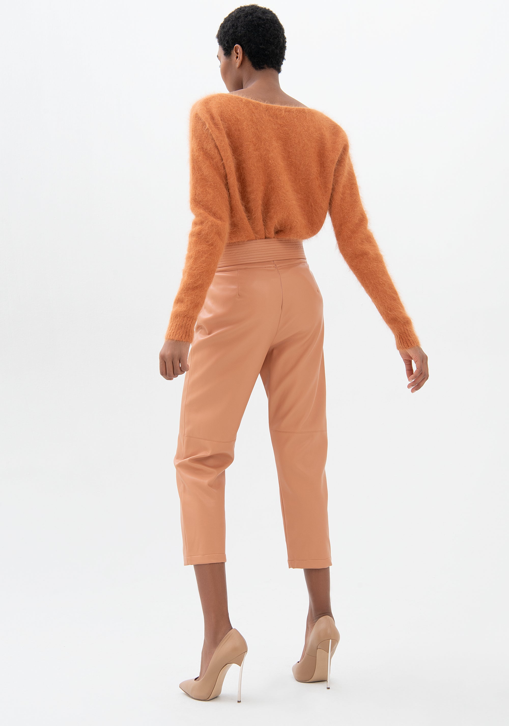 Pantalone linea diritta cropped