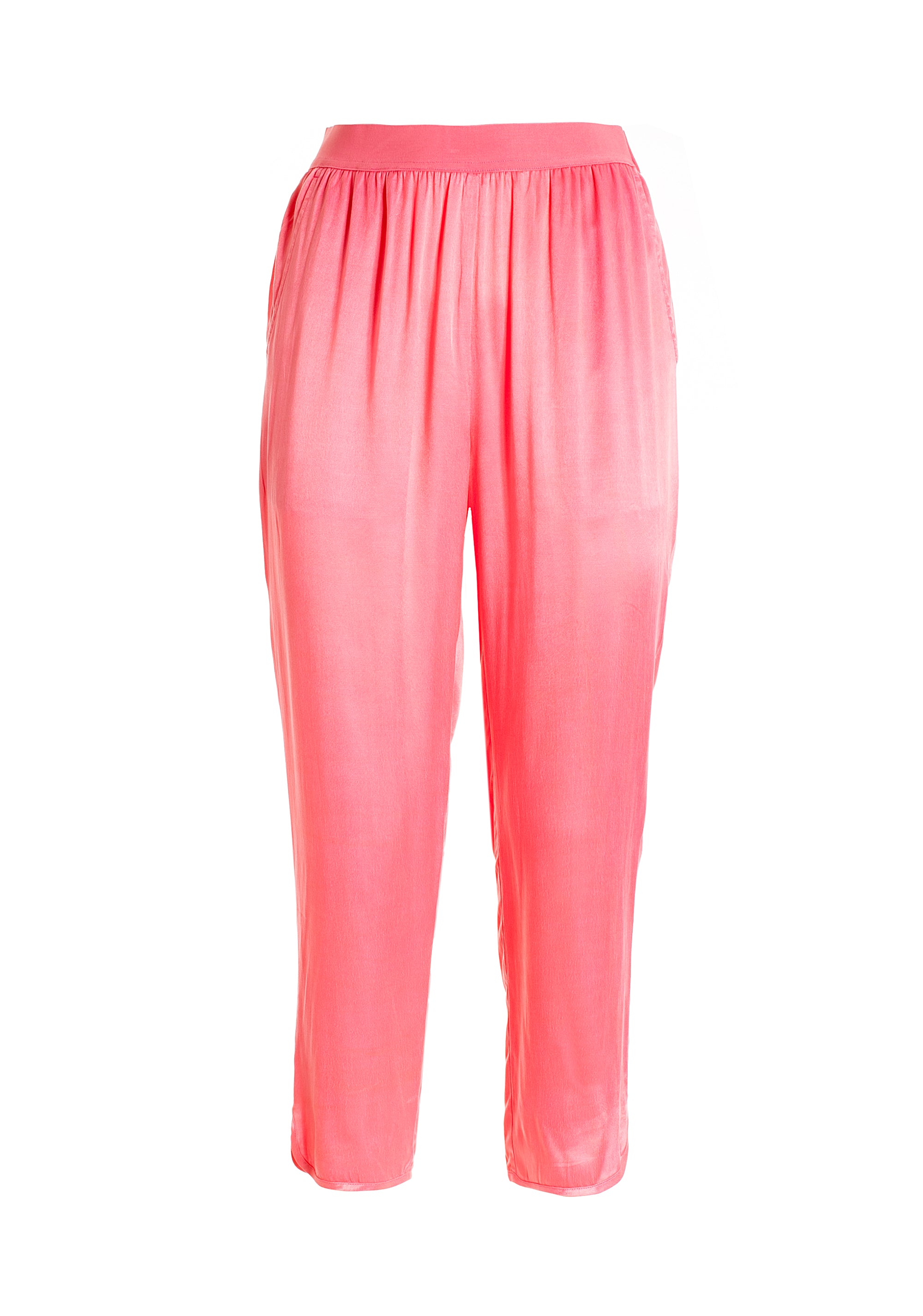 Pantalone loose fit in cupro
