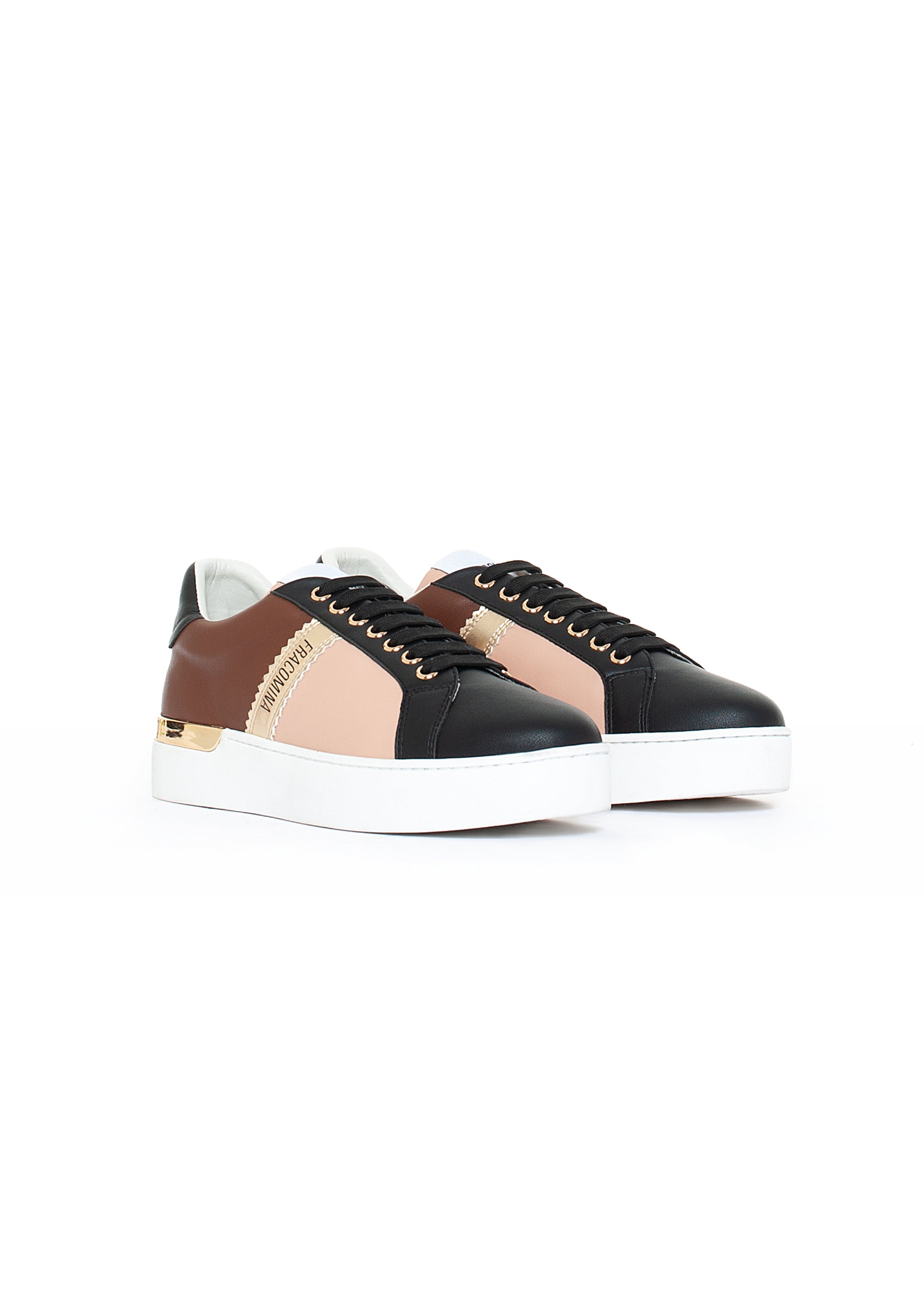 Sneakers stringate in eco pelle multi colore-FRACOMINA-F722WS6004P41101-A81-FL-35