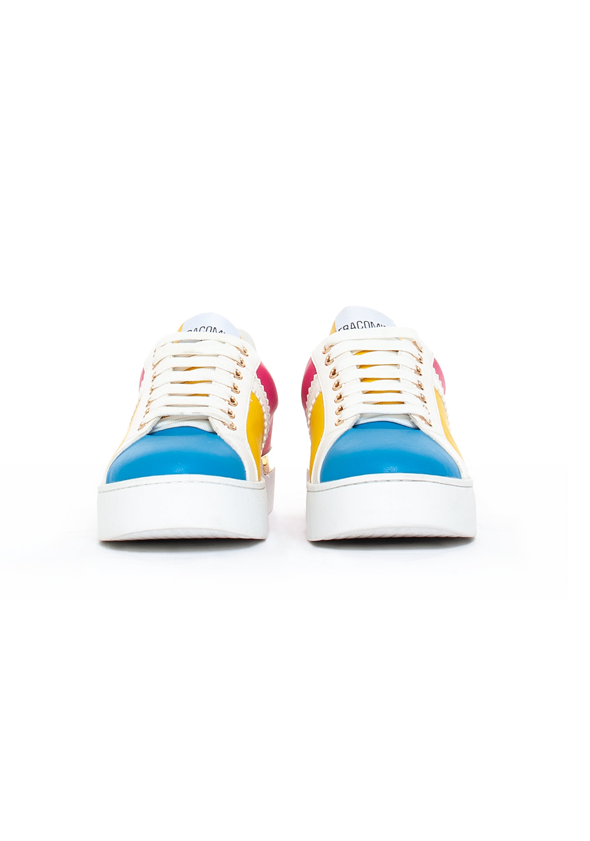 Sneakers stringate in eco pelle multi colore-FRACOMINA-F722WS6004P41101-A81-FL-35