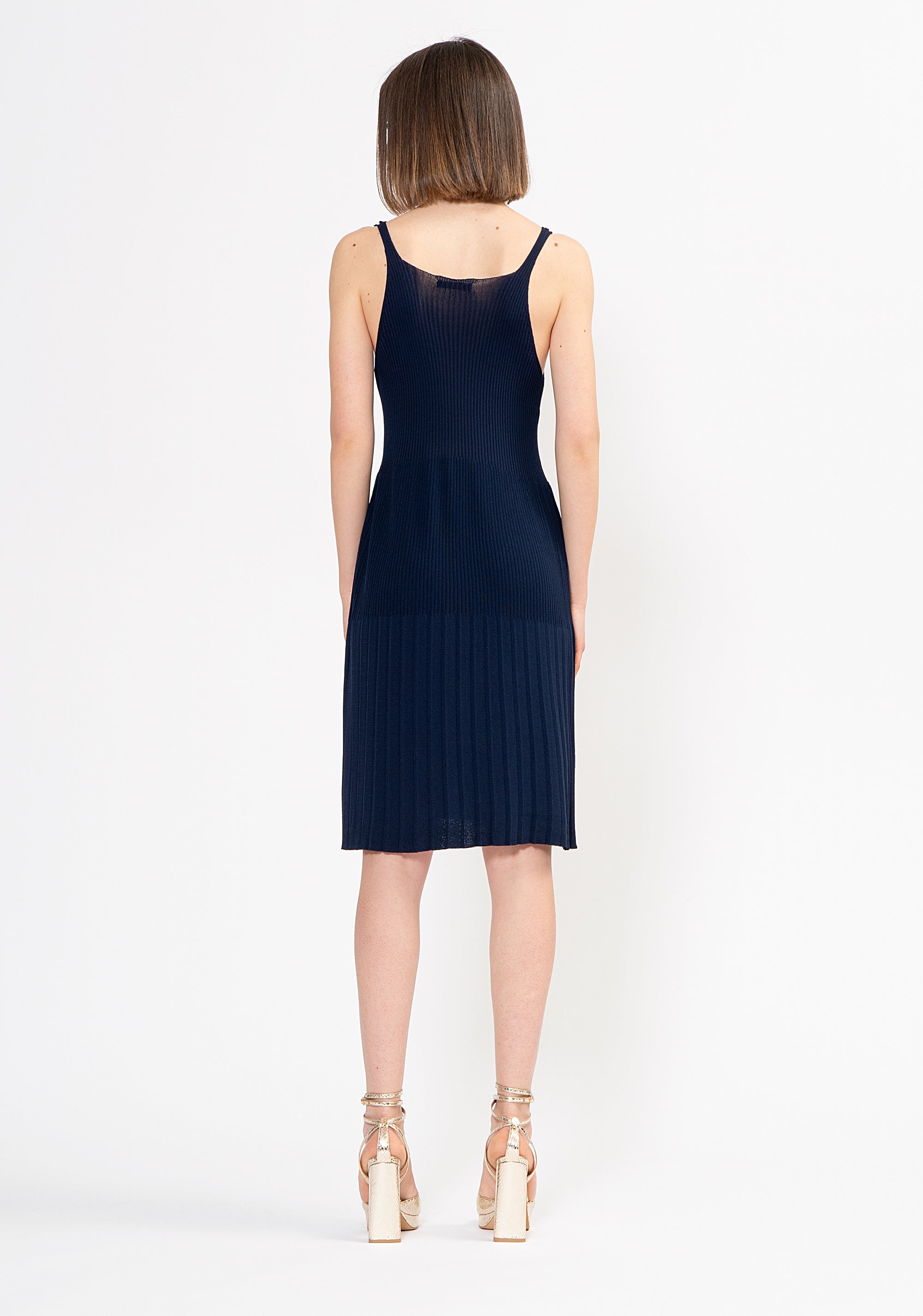 Abito midi slim in maglia