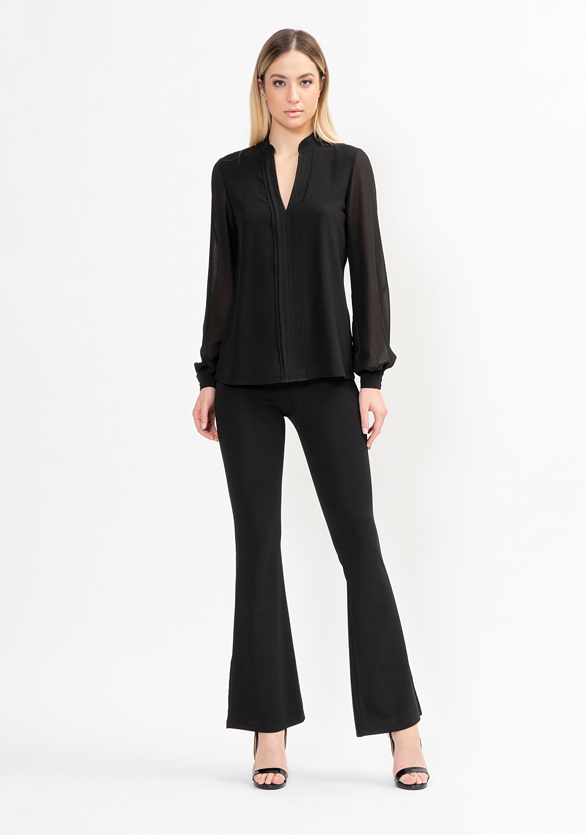 Blusa regular in georgette