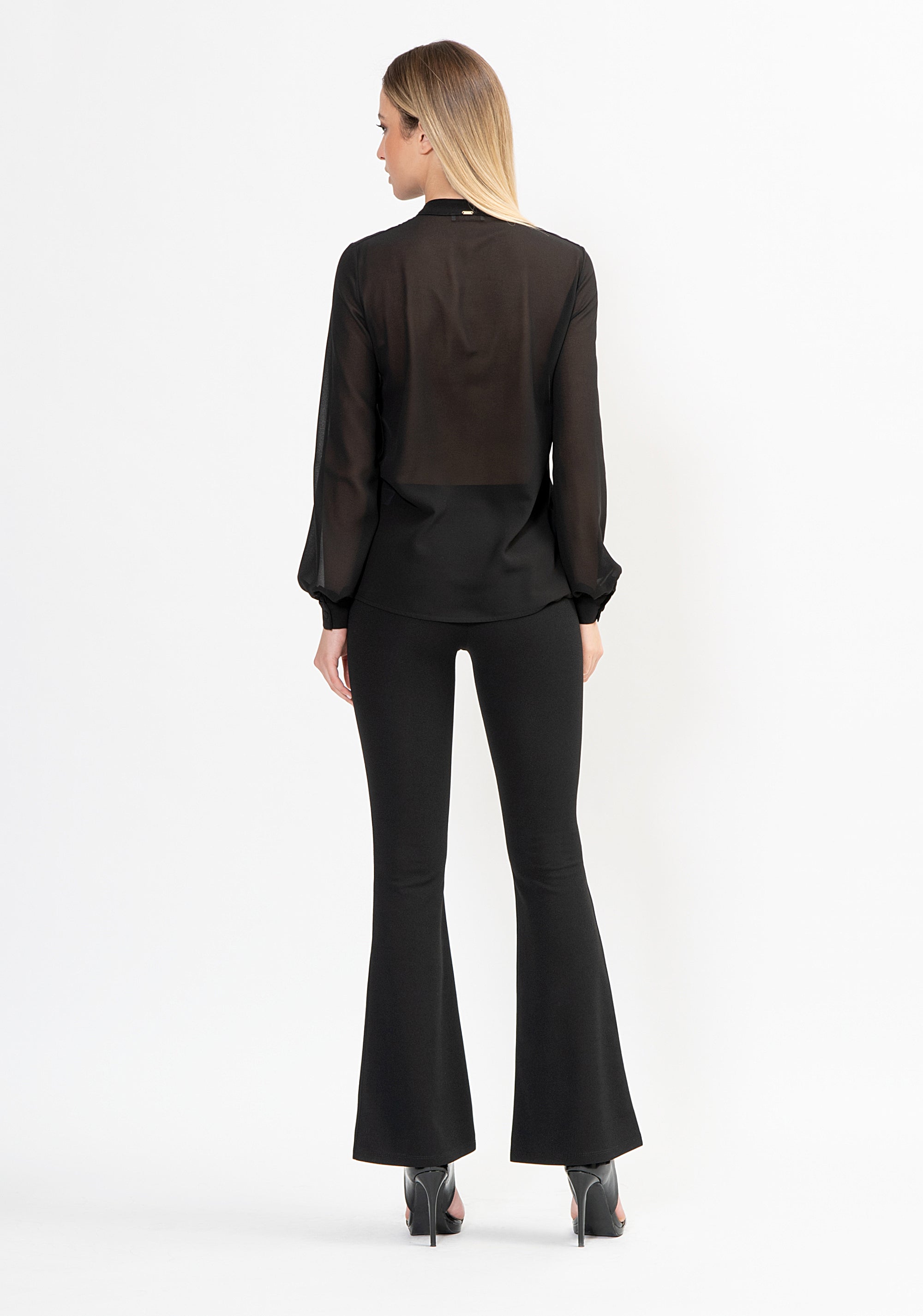 Blusa regular in georgette