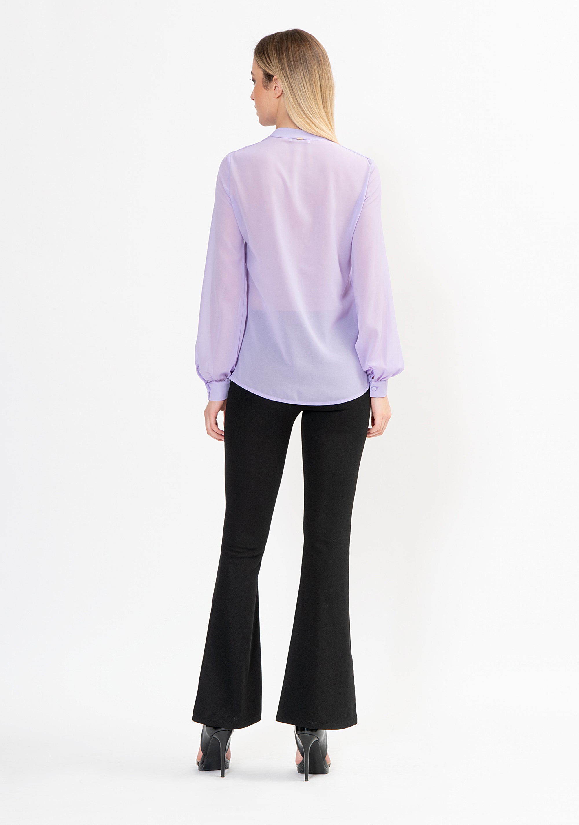 Blusa regular in georgette