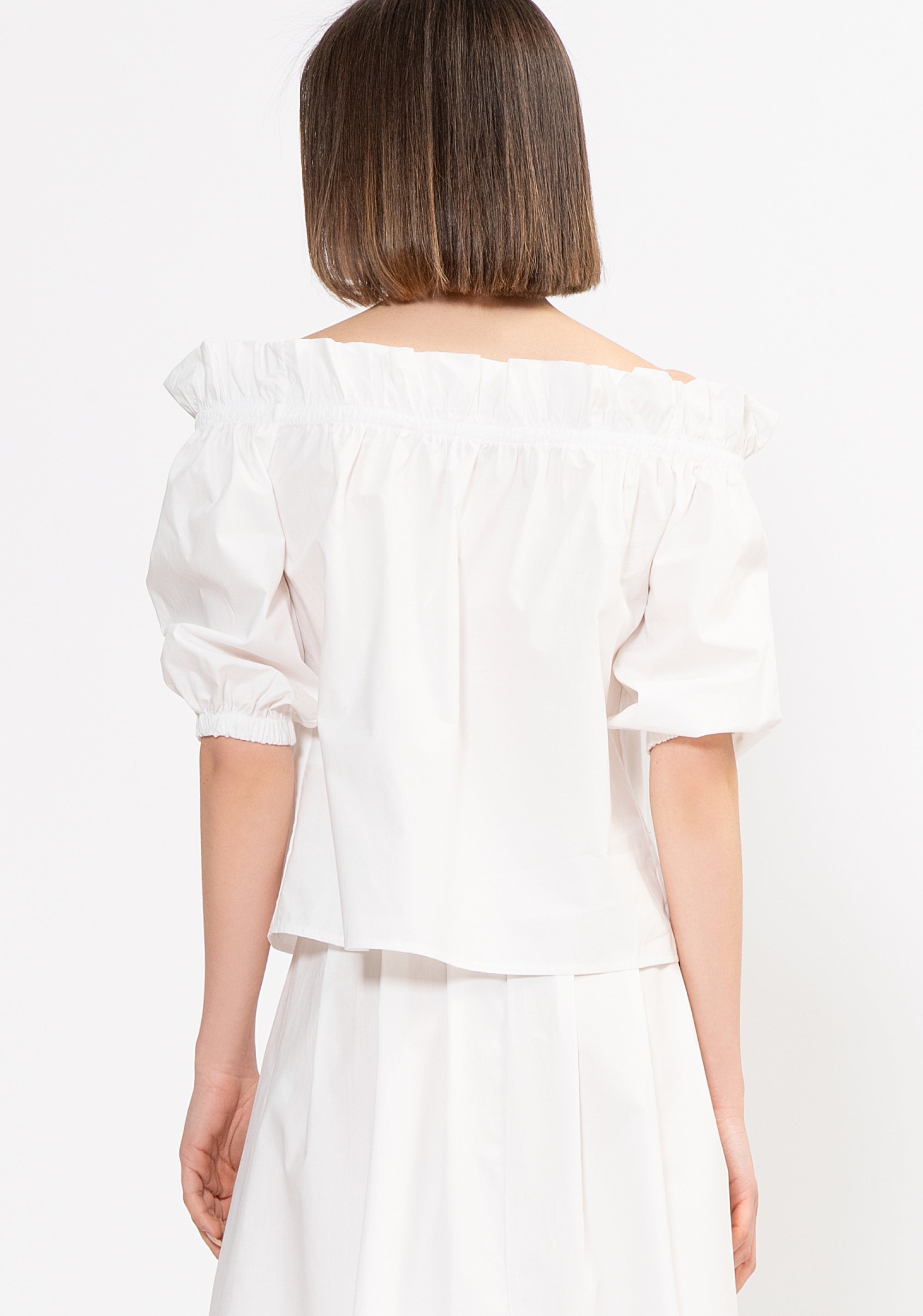Blusa linea dritta in popeline