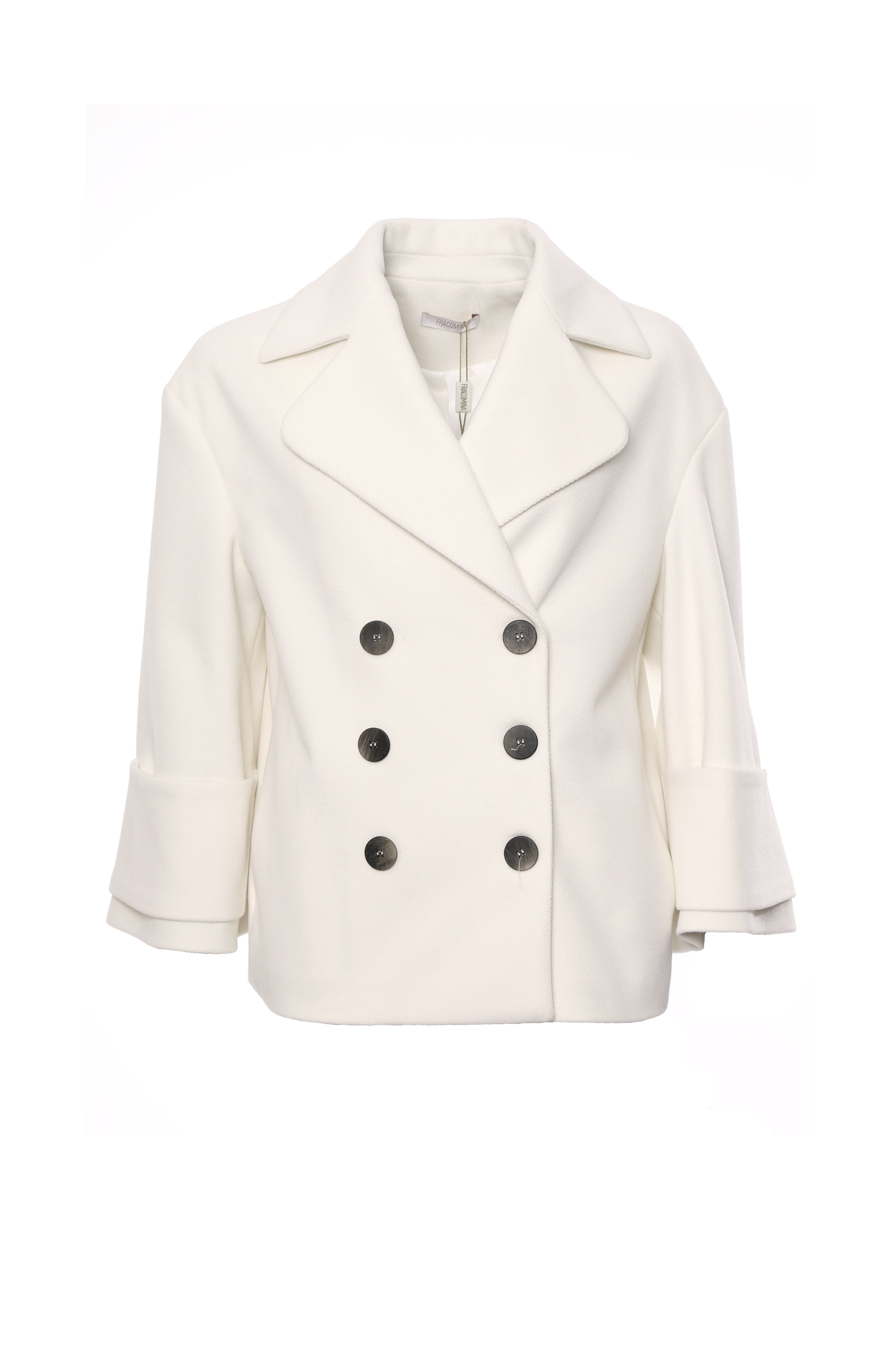 Cappotto corto doppiopetto in panno