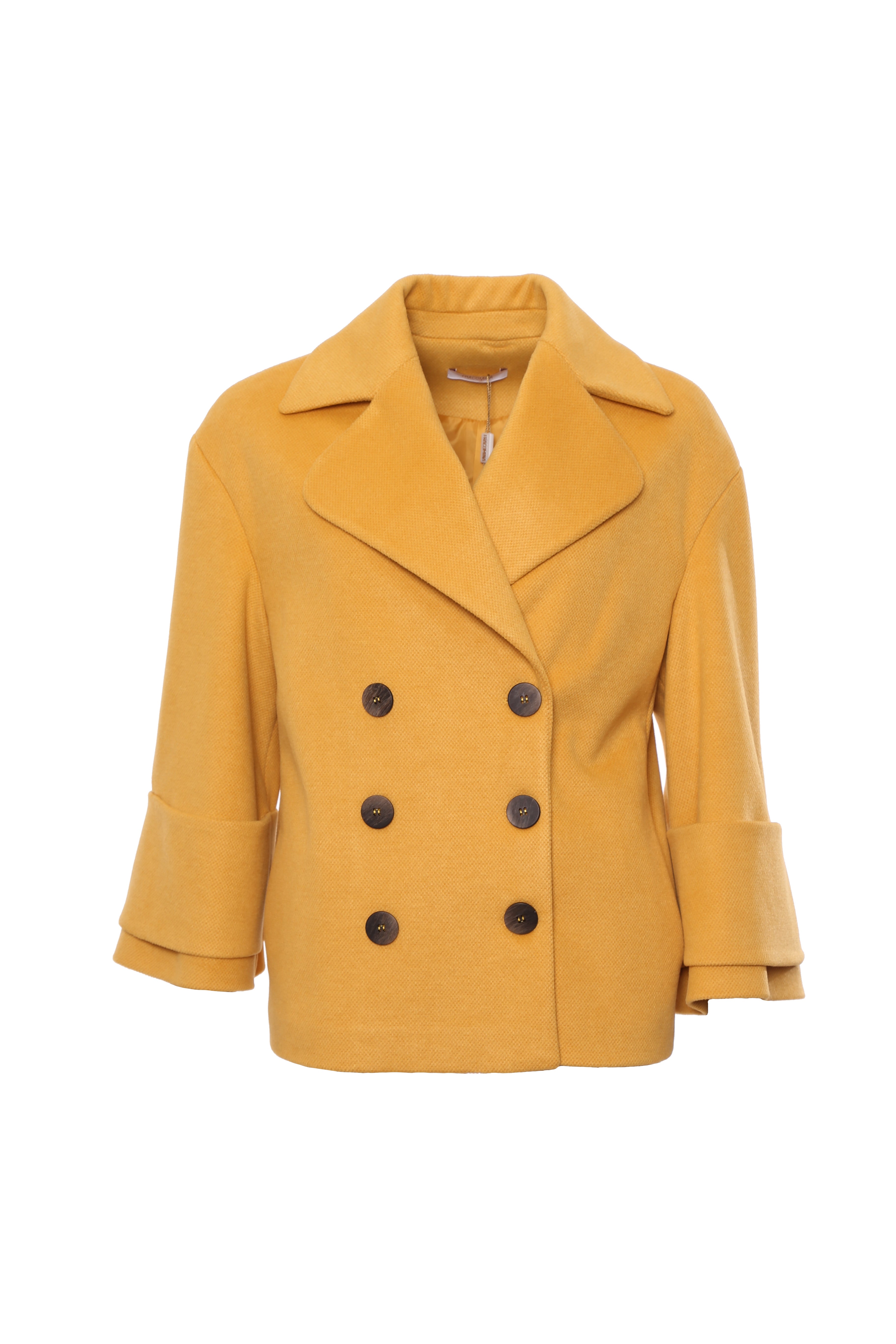 Cappotto corto doppiopetto in panno